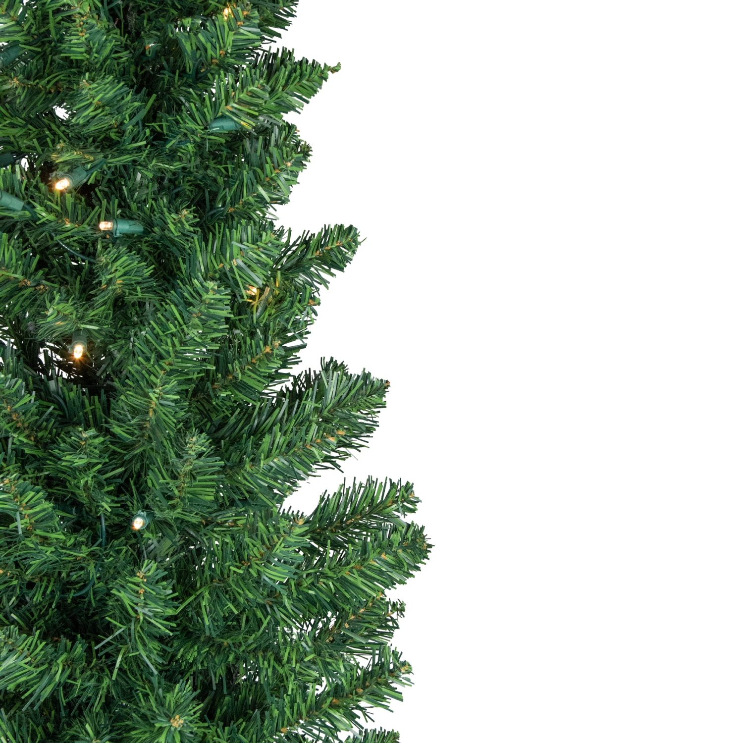 6' Pre-Lit LED Northern Balsam Fir Pencil Artificial Christmas Tree, Warm Clear Lights