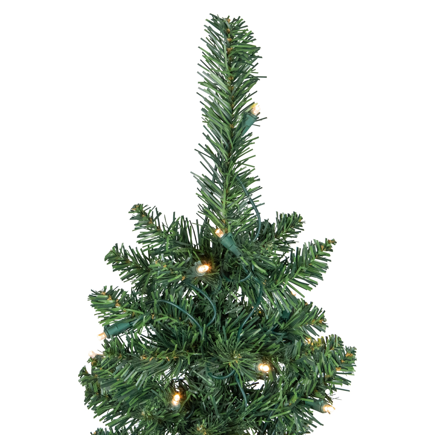 6' Pre-Lit LED Northern Balsam Fir Pencil Artificial Christmas Tree, Warm Clear Lights