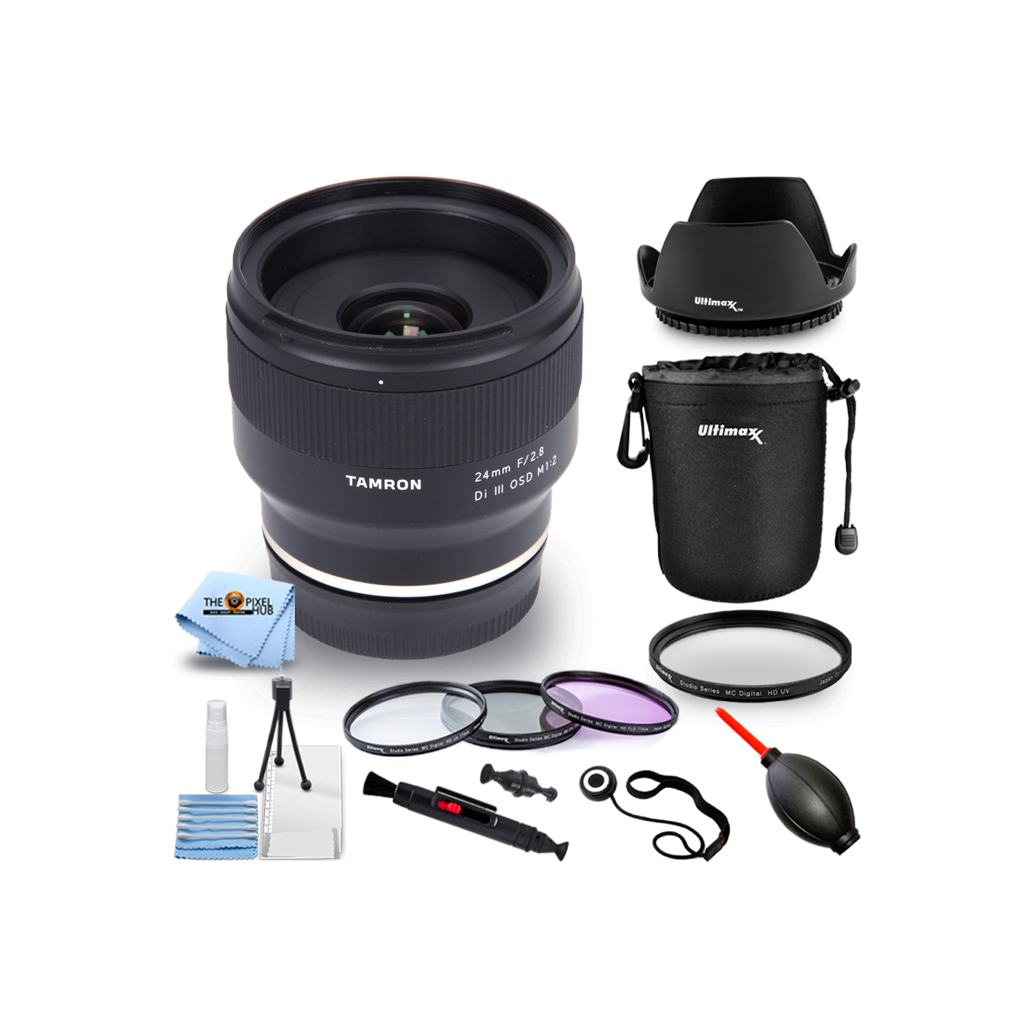Tamron 24mm f/2.8 Di III OSD M 1:2 Lens for Sony E F051 - 10PC Accessory Bundle