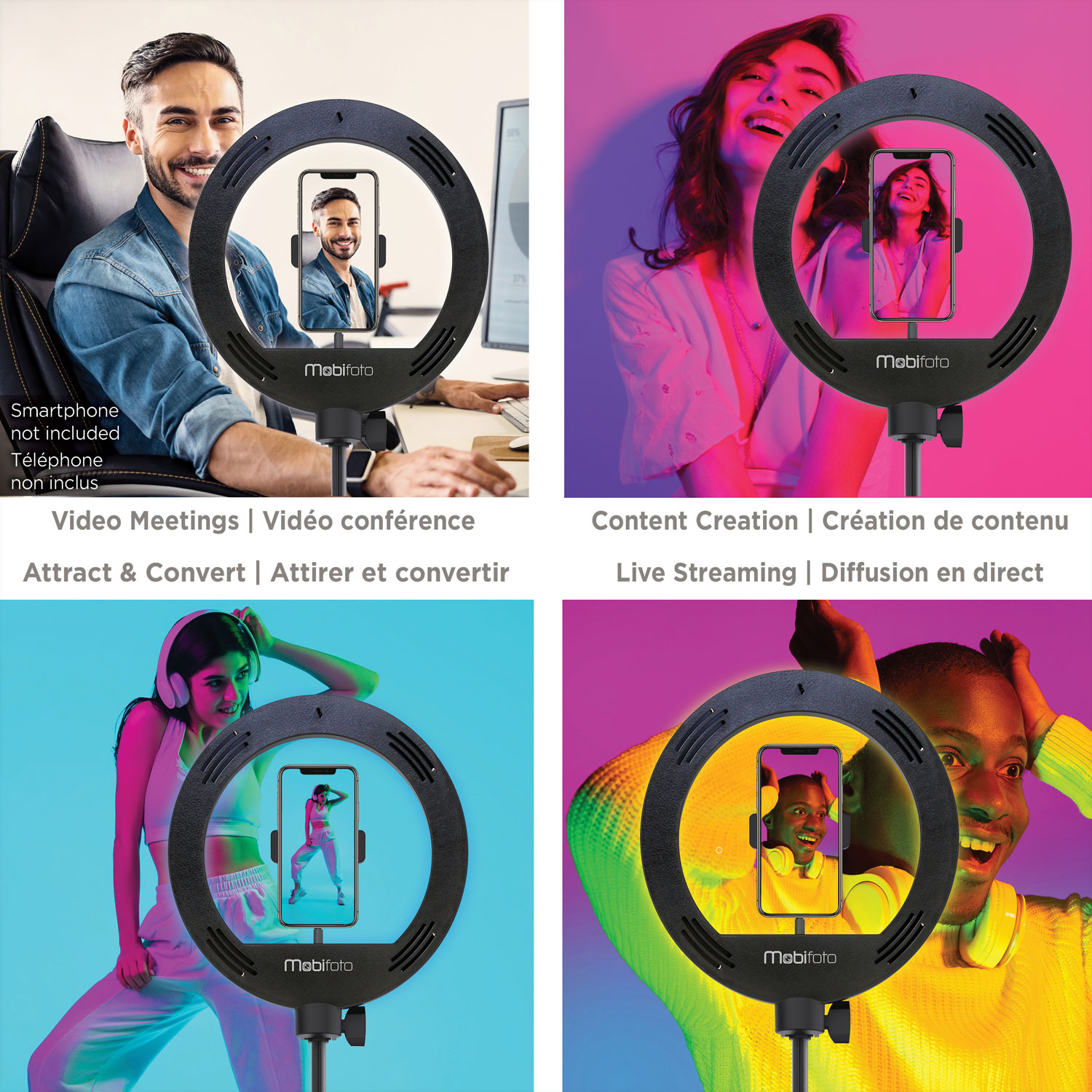 Mobifoto Mobilite Mark III 12" RGB LED Ring Light