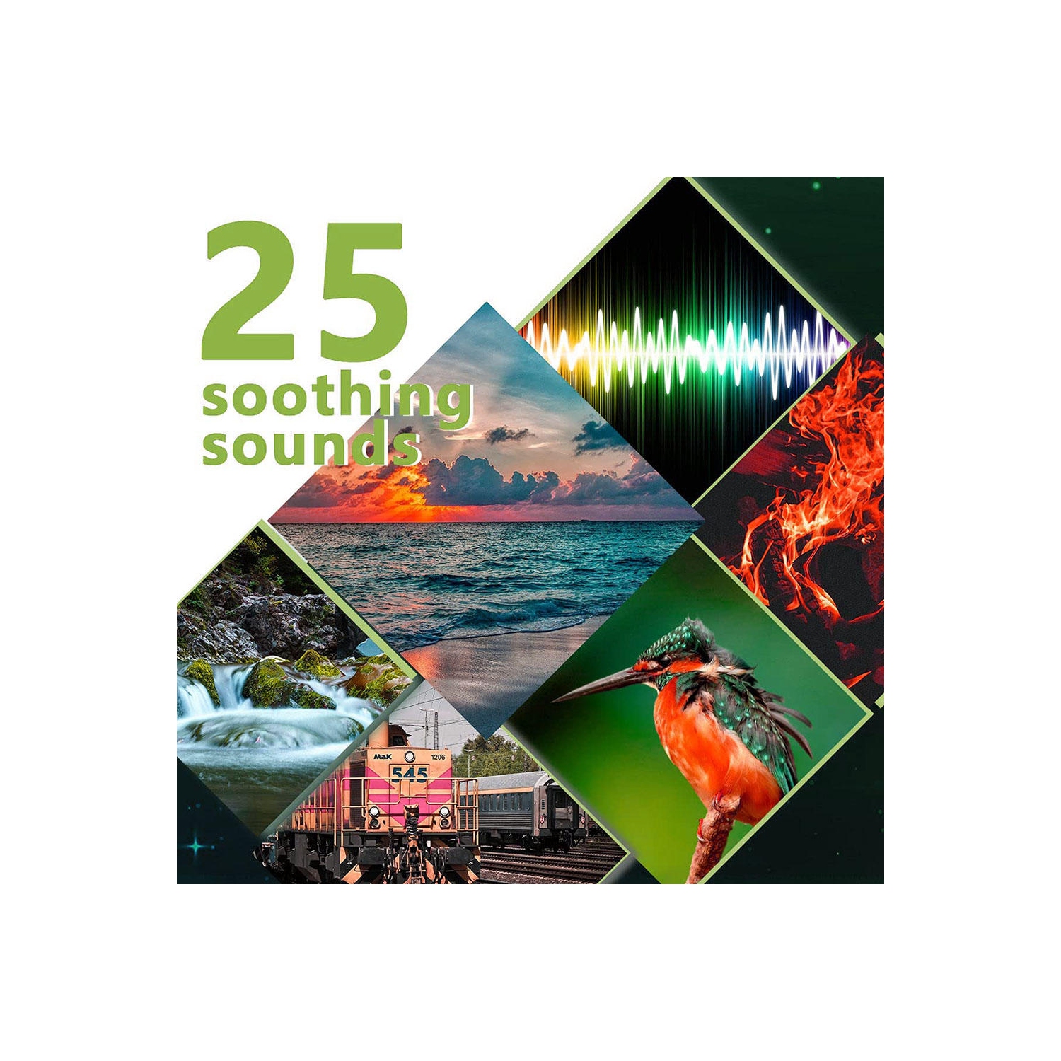 Sound Box Chargeur sans fil Instrument de sommeil avec 25 sons naturels apaisants, 3 minuterie et fonction de mémoire