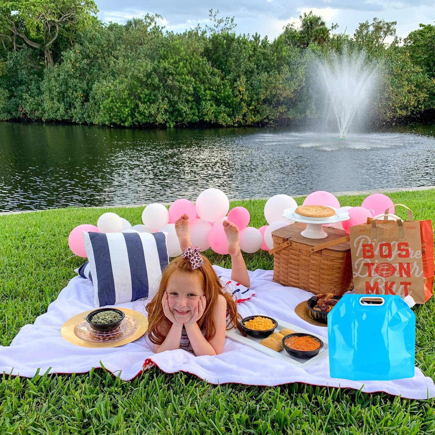 5L Water Storage Bag Folding Drinking Container Outdoor for Sport Camping Hiking Picnic BBQ Sport Riding Mountaineer…