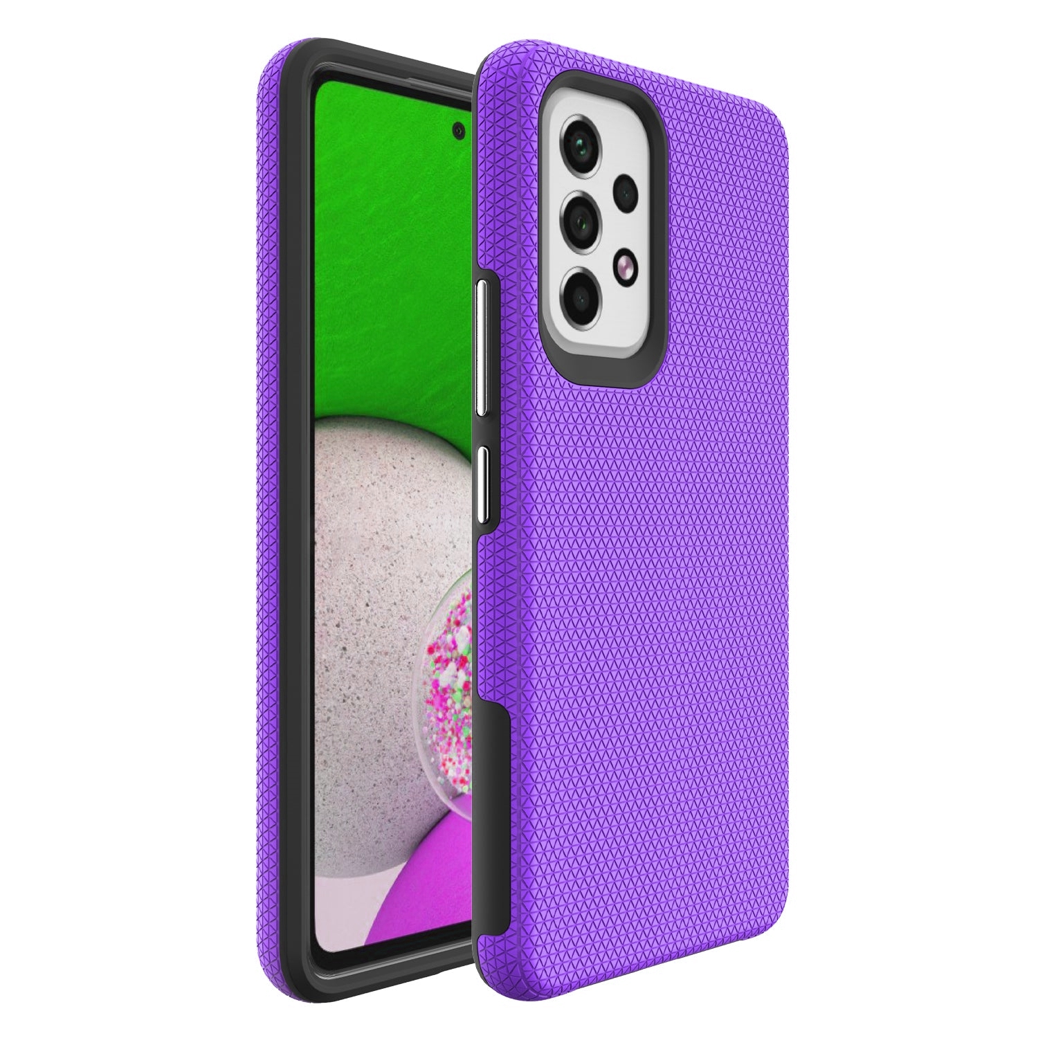 【CSmart】 Étui Coque rigide hybride en PC rigide antichoc et résistante aux rayures pour Samsung Galaxy A53 5G, Violet