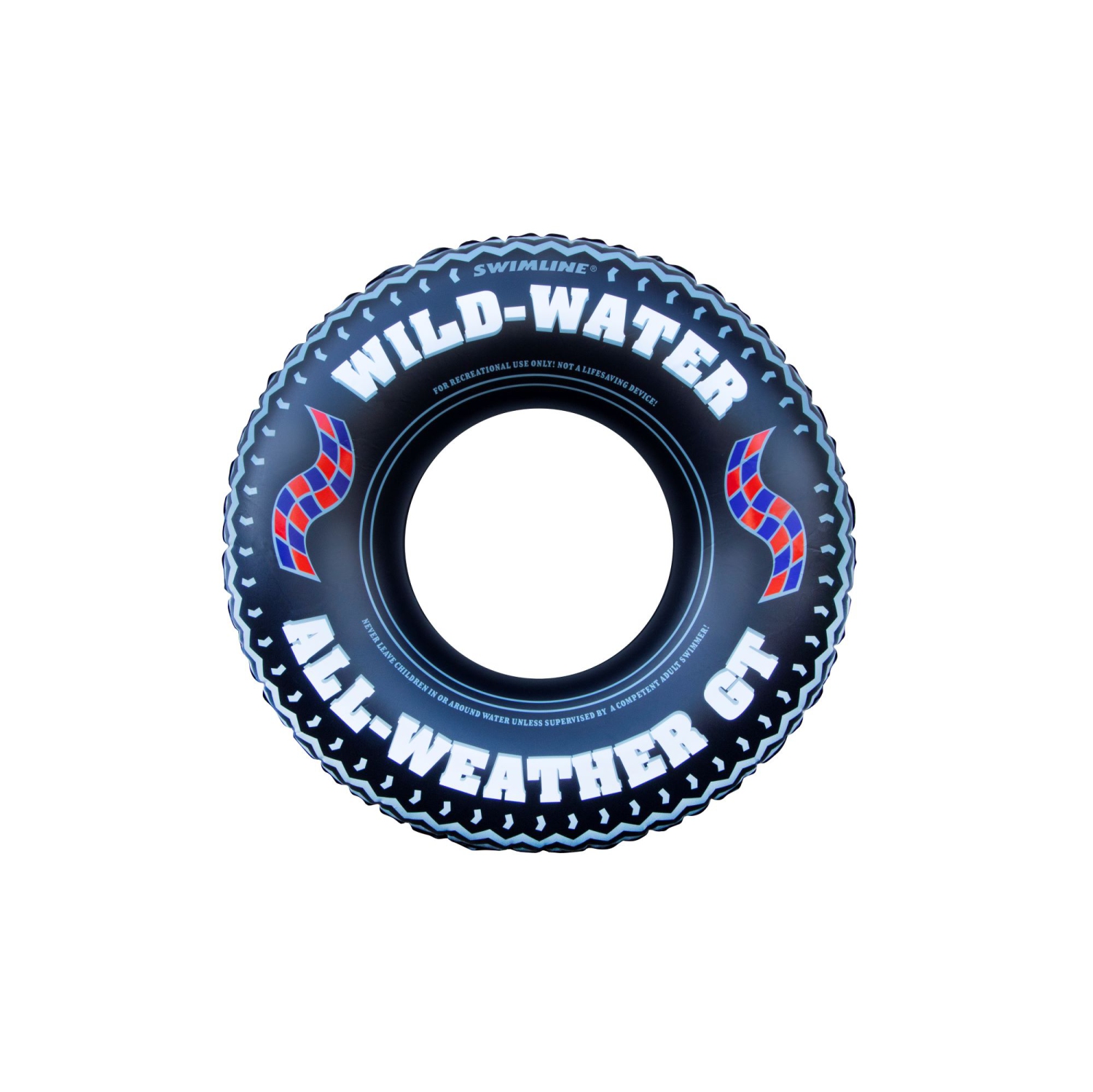 Flotteur gonflable en forme de monstre, noir et blanc, 36 po