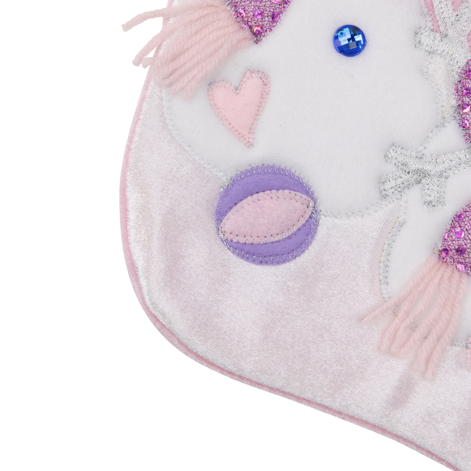 Bas de Noël rose pâle en velours Baby’s First Christmas de 21 po pour bonhomme de neige