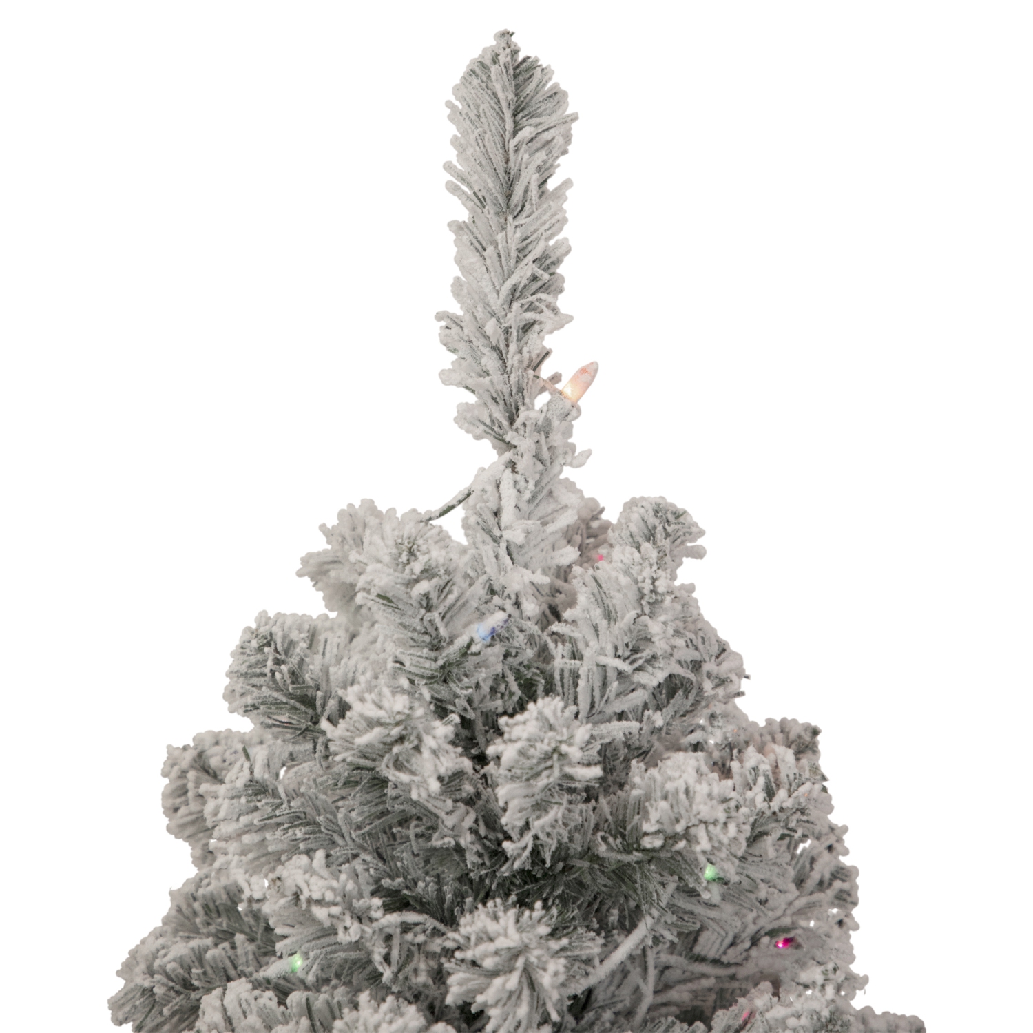 3' Pre-Lit Medium Heavily Flocked Madison Pine Artificial Christmas Tree, Multi Lights