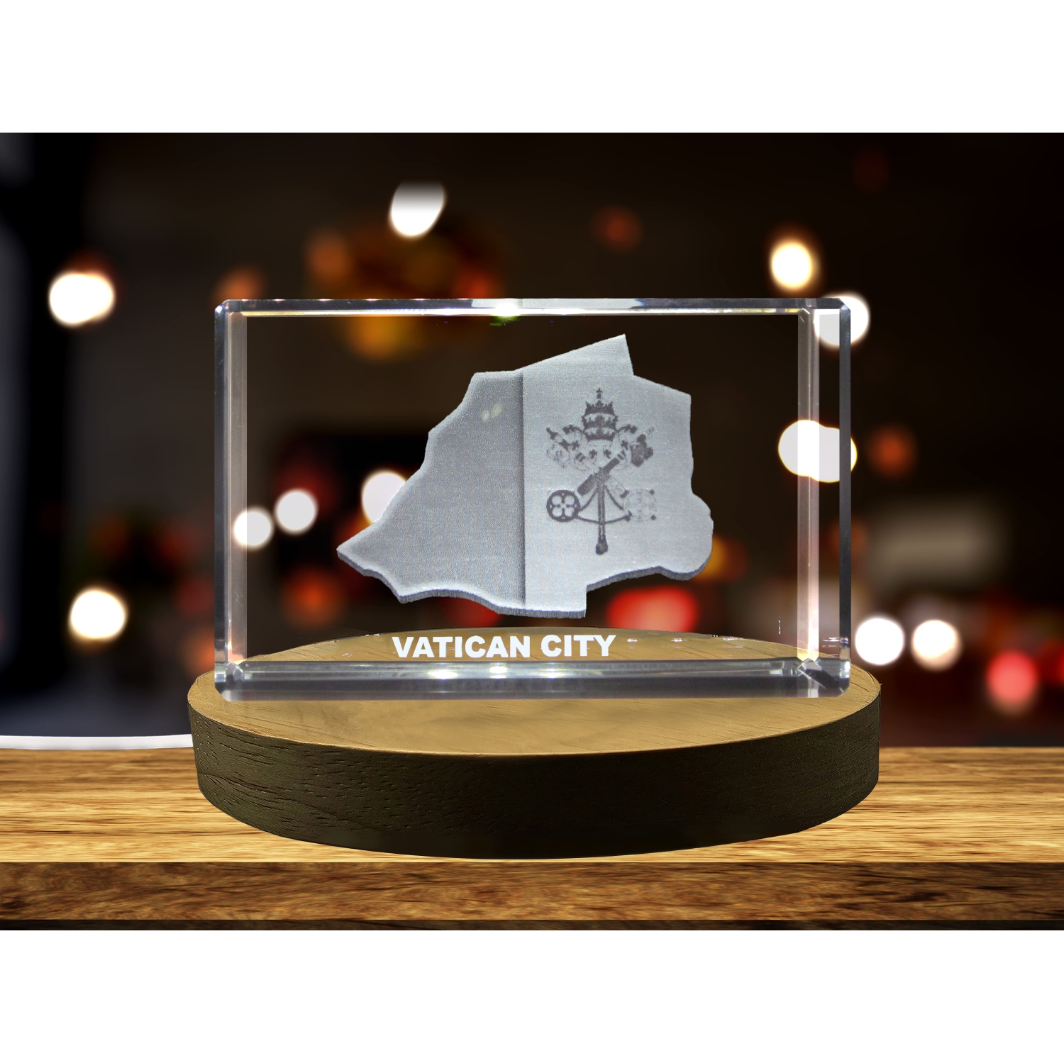 Holy See (Vatican City) 3D Engraved Crystal 3D Engraved Crystal Keepsake/Gift/Decor/Collectible/Souvenir
