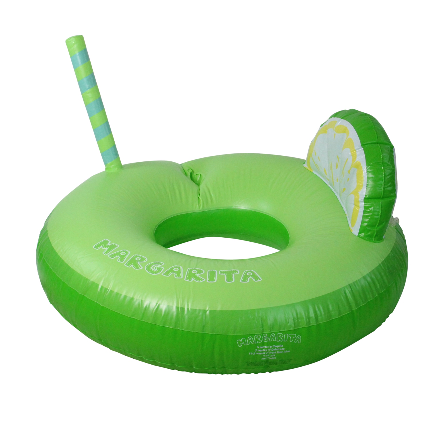 Inflatable Green Margarita Lime Wedge Swimming Pool Float, 41-Inch