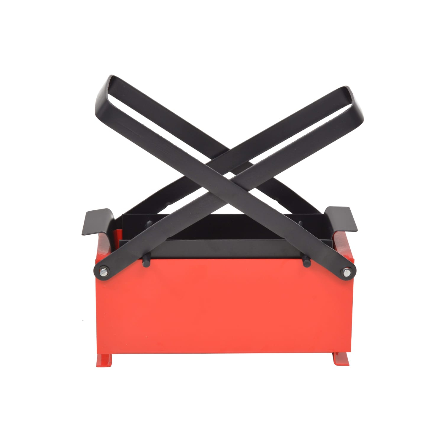 VidaXL – moule à bûches en acier, 13.4 x 5,5 x 5,5 po, noir et rouge