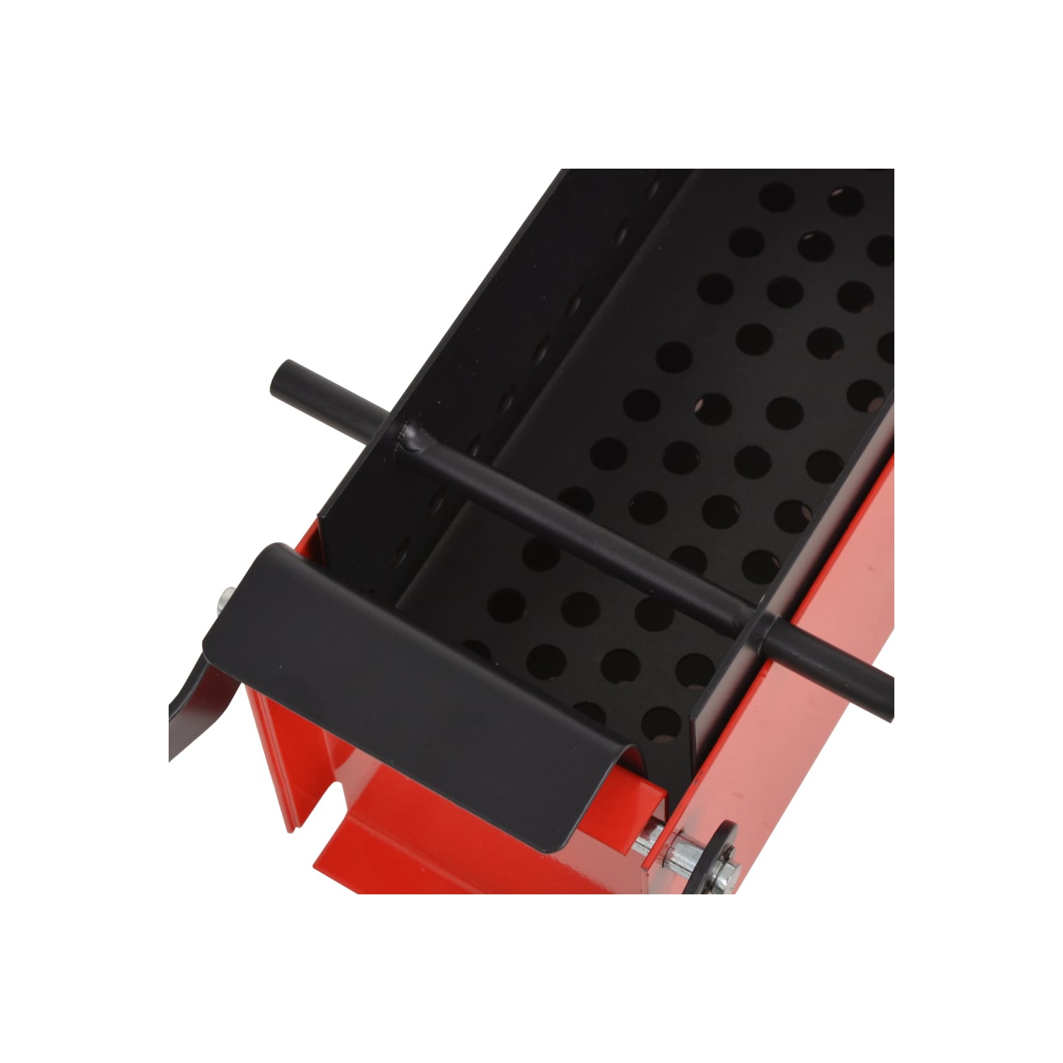 VidaXL – moule à bûches en acier, 13.4 x 5,5 x 5,5 po, noir et rouge