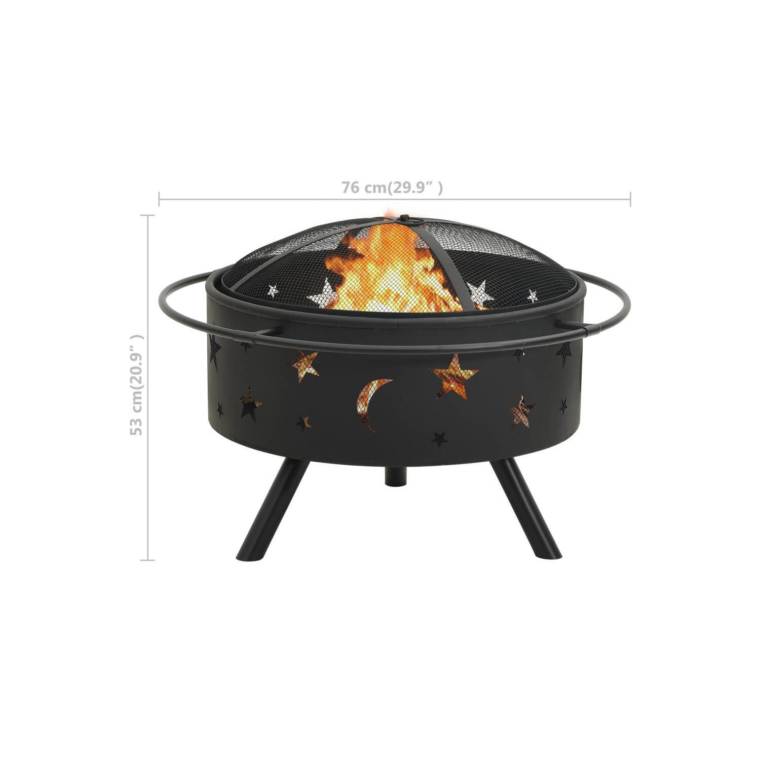 Foyer à bois VIDAXL avec tisonnier 29,9XXL en acier