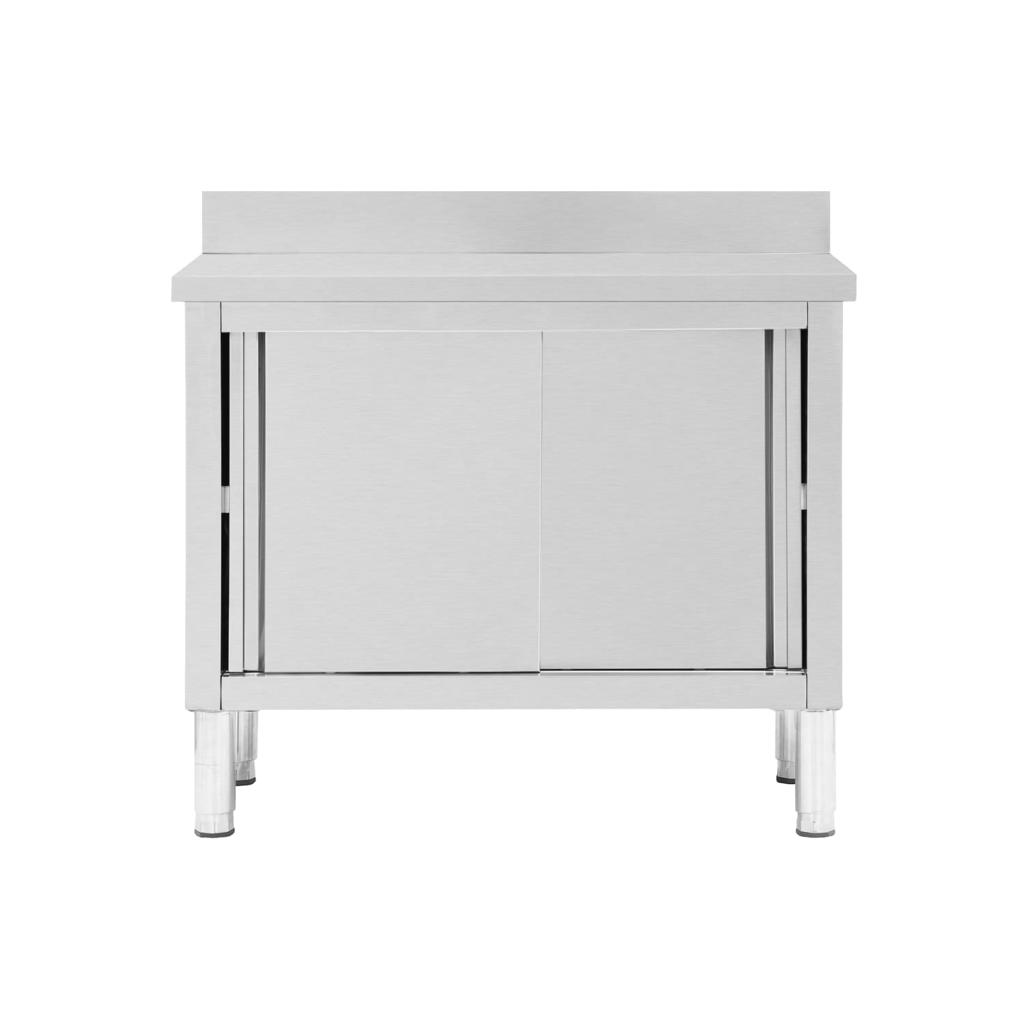 Table de travail avec portes coulissantes VidaXL de 39.4 x 19,7 x, acier inoxydable