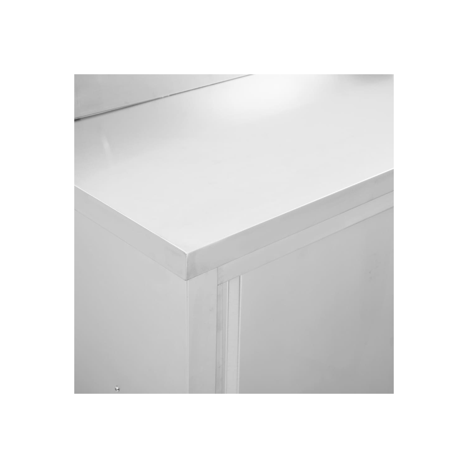 Table de travail avec portes coulissantes VidaXL de 39.4 x 19,7 x, acier inoxydable