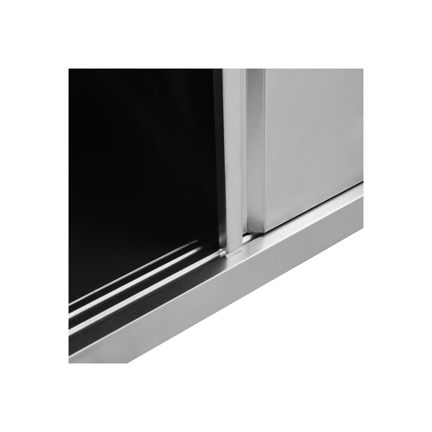 Table de travail avec portes coulissantes VidaXL de 39.4 x 19,7 x, acier inoxydable