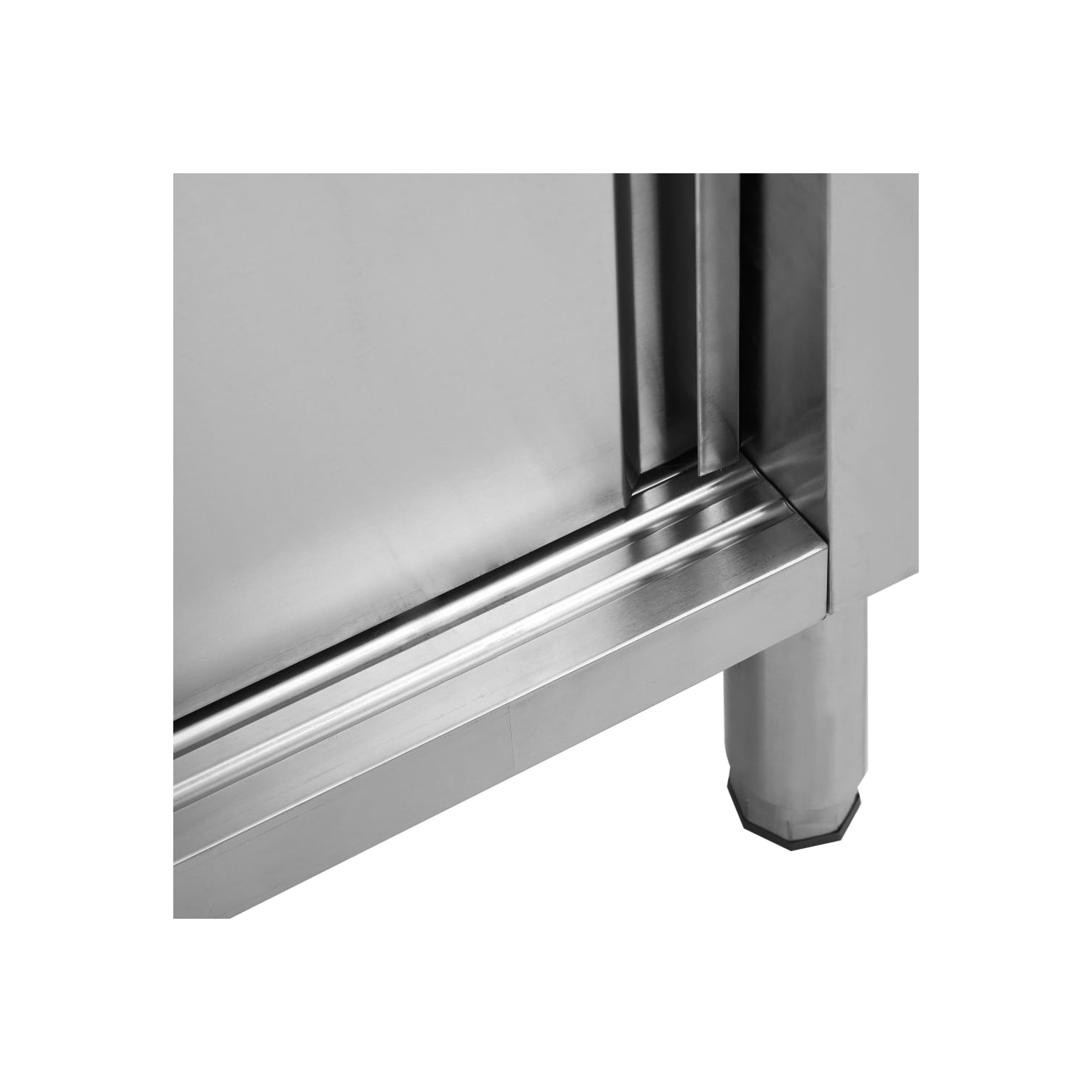 Table de travail avec portes coulissantes VidaXL de 39.4 x 19,7 x, acier inoxydable