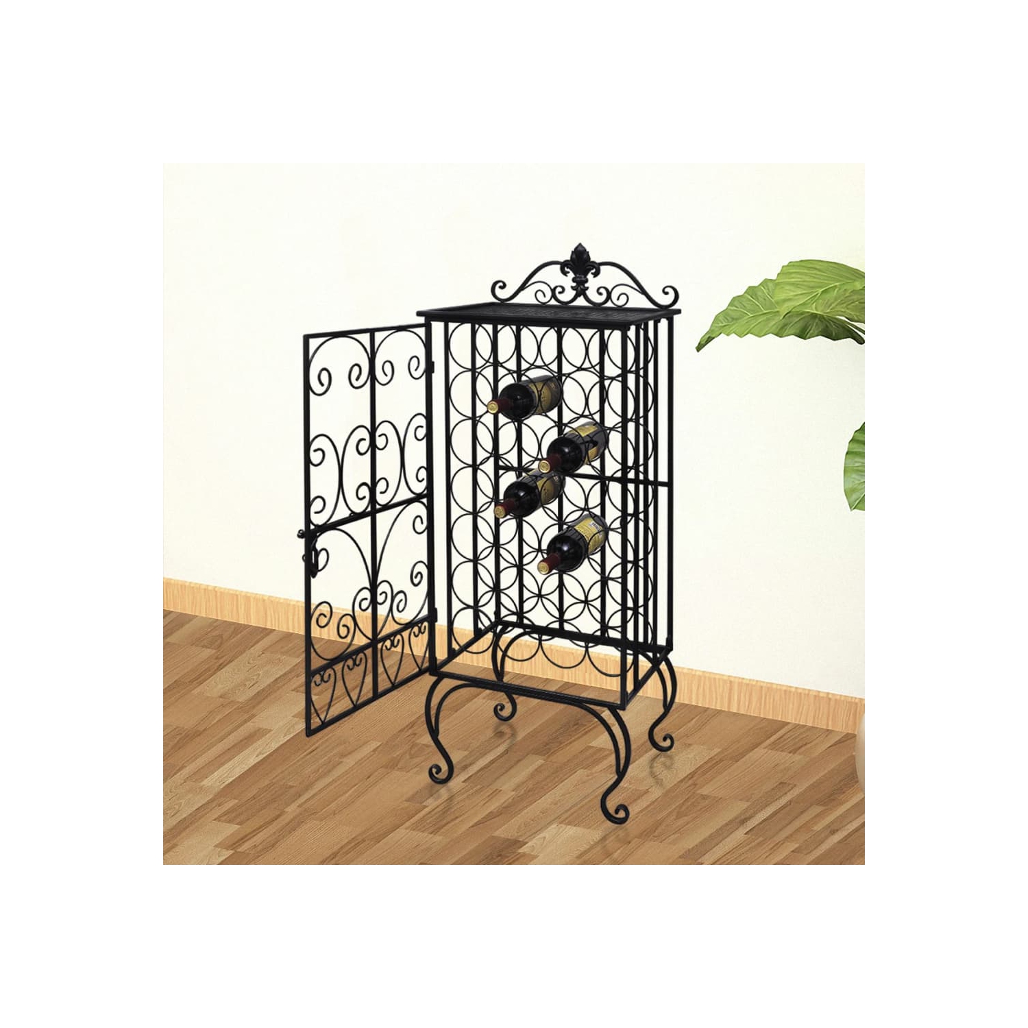 vidaXL Wine Rack for 28 Bottles Metal