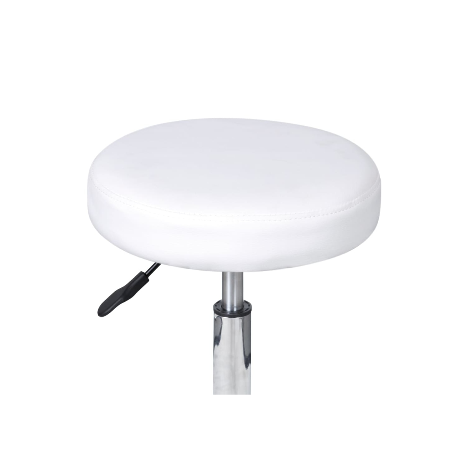 vidaXL Office Stool White Faux Leather