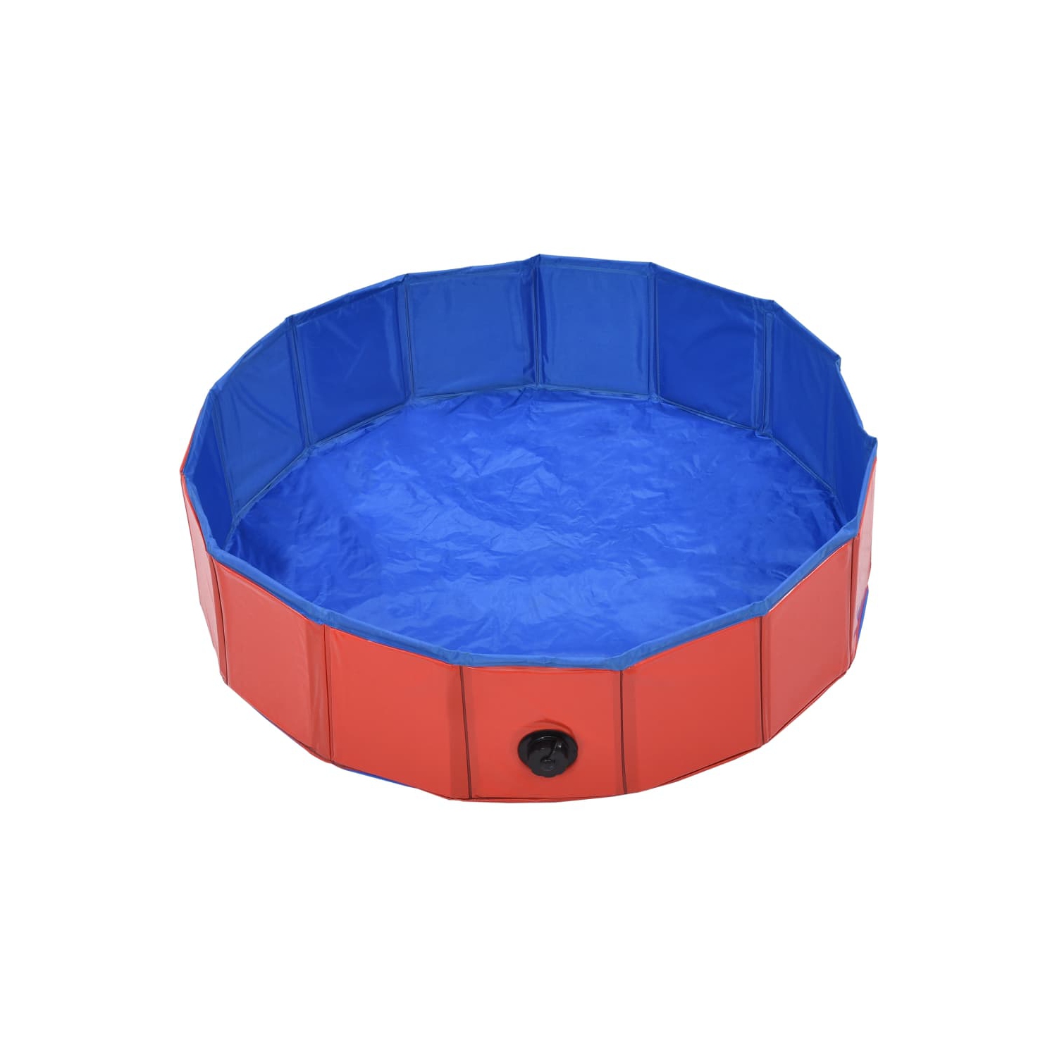 vidaXL Foldable Dog Swimming Pool Red 31.5"x7.9" PVC