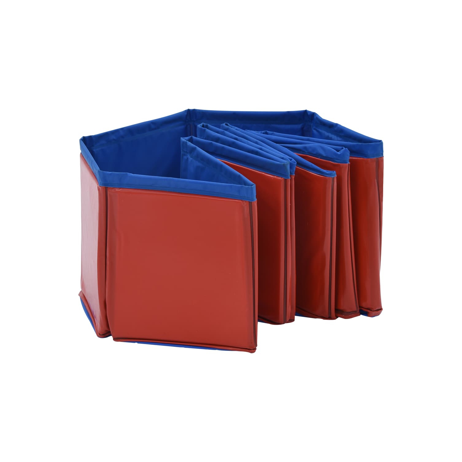 vidaXL Foldable Dog Swimming Pool Red 31.5"x7.9" PVC