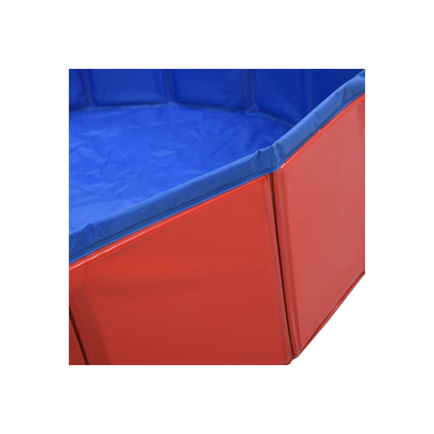 vidaXL Foldable Dog Swimming Pool Red 31.5"x7.9" PVC