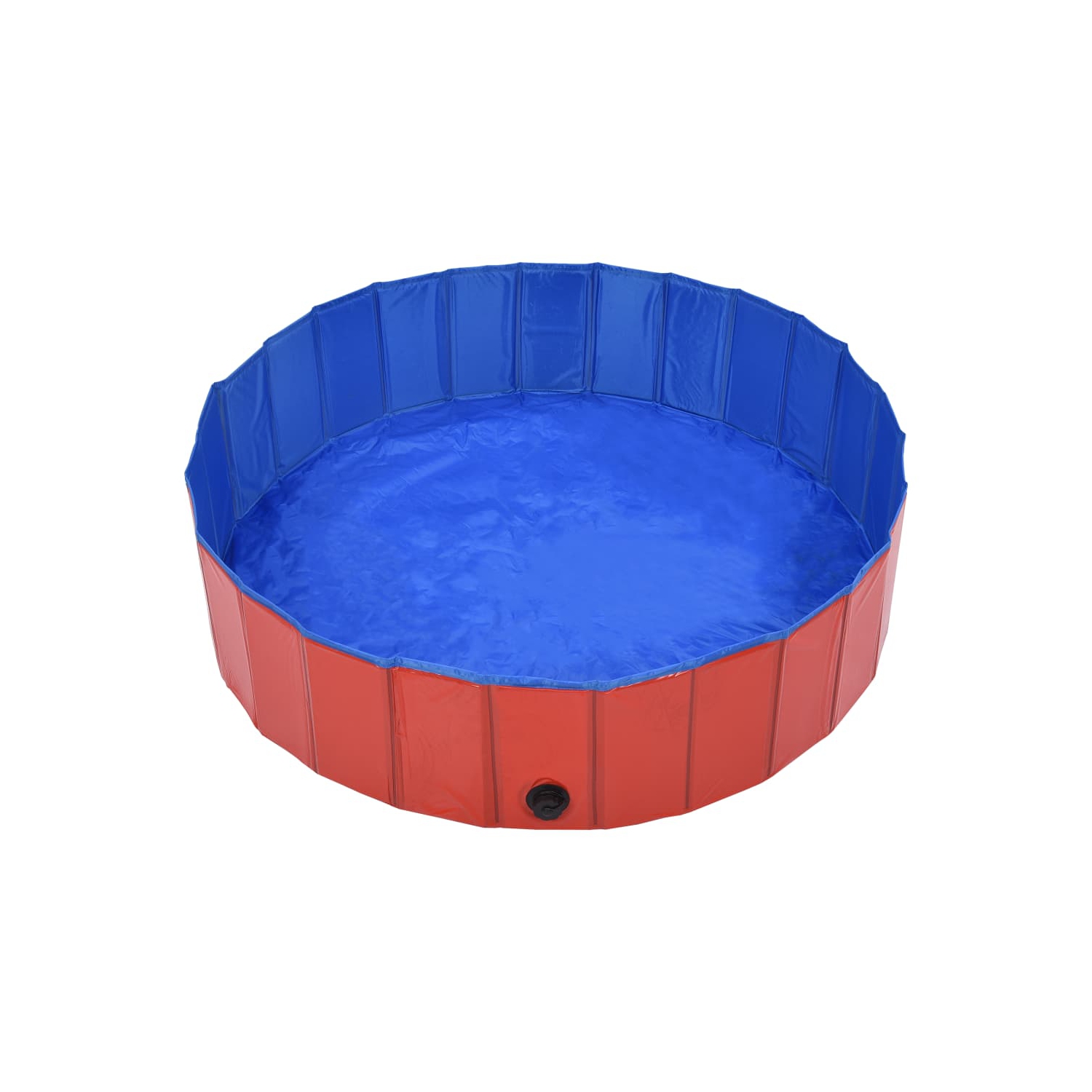 vidaXL Foldable Dog Swimming Pool Red 47.2"x11.8" PVC