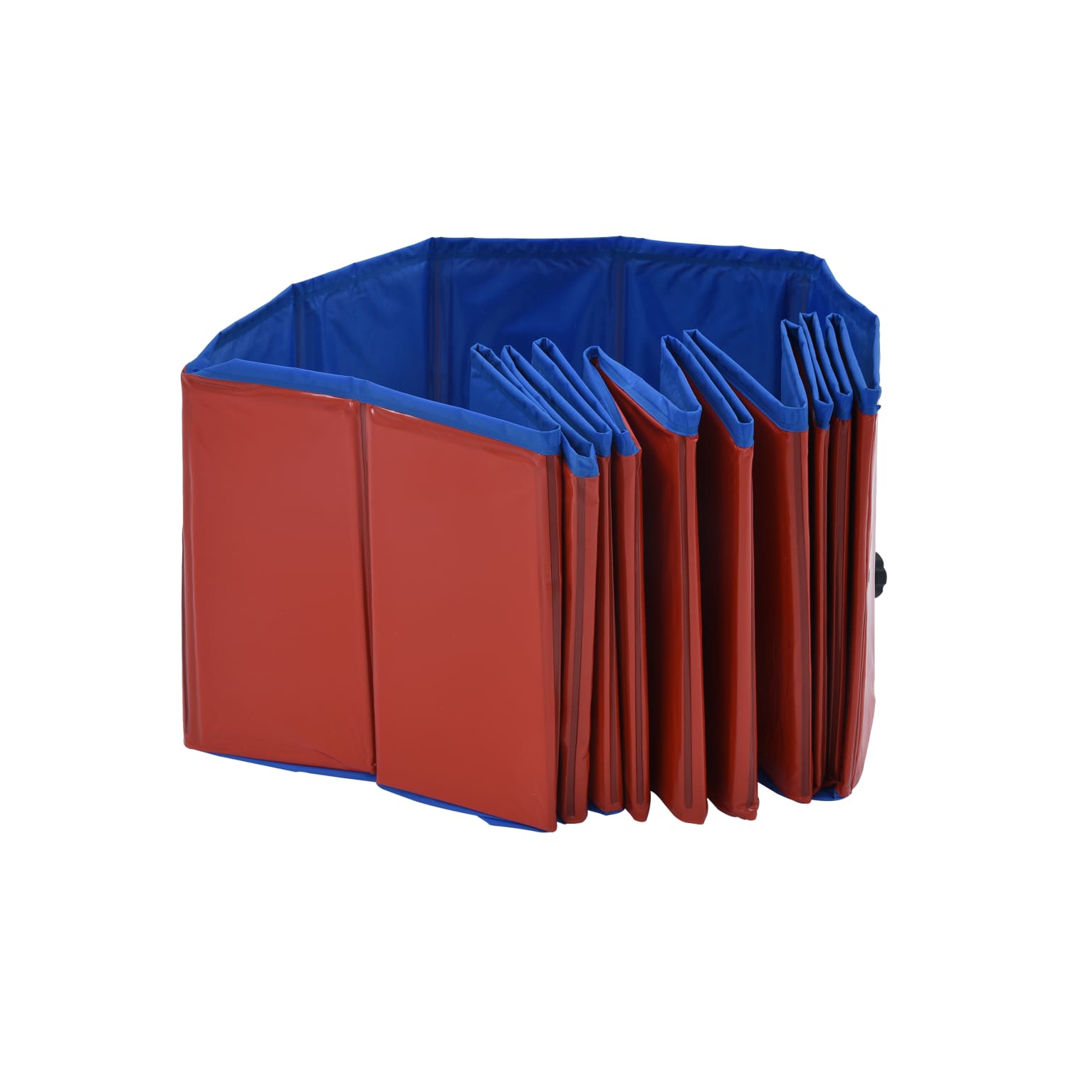 vidaXL Foldable Dog Swimming Pool Red 47.2"x11.8" PVC