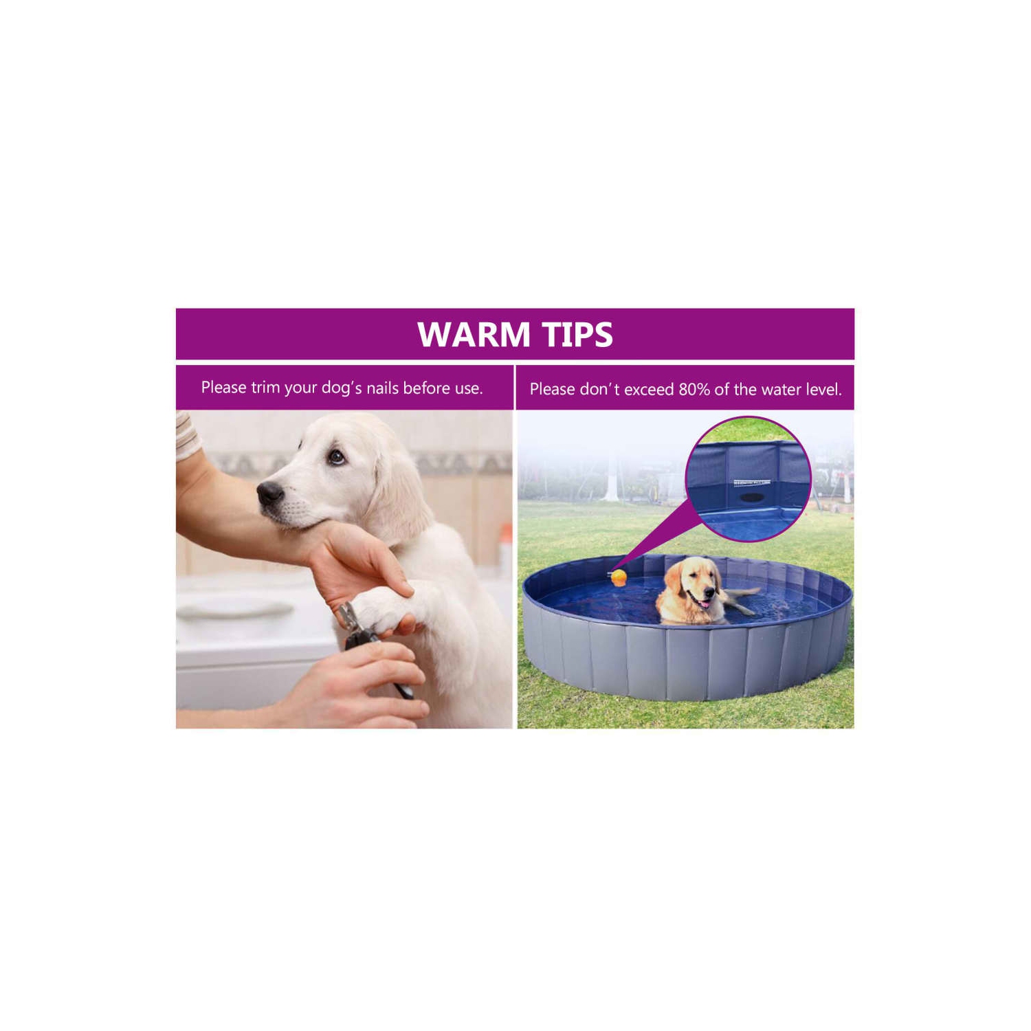 vidaXL Foldable Dog Swimming Pool Red 47.2"x11.8" PVC