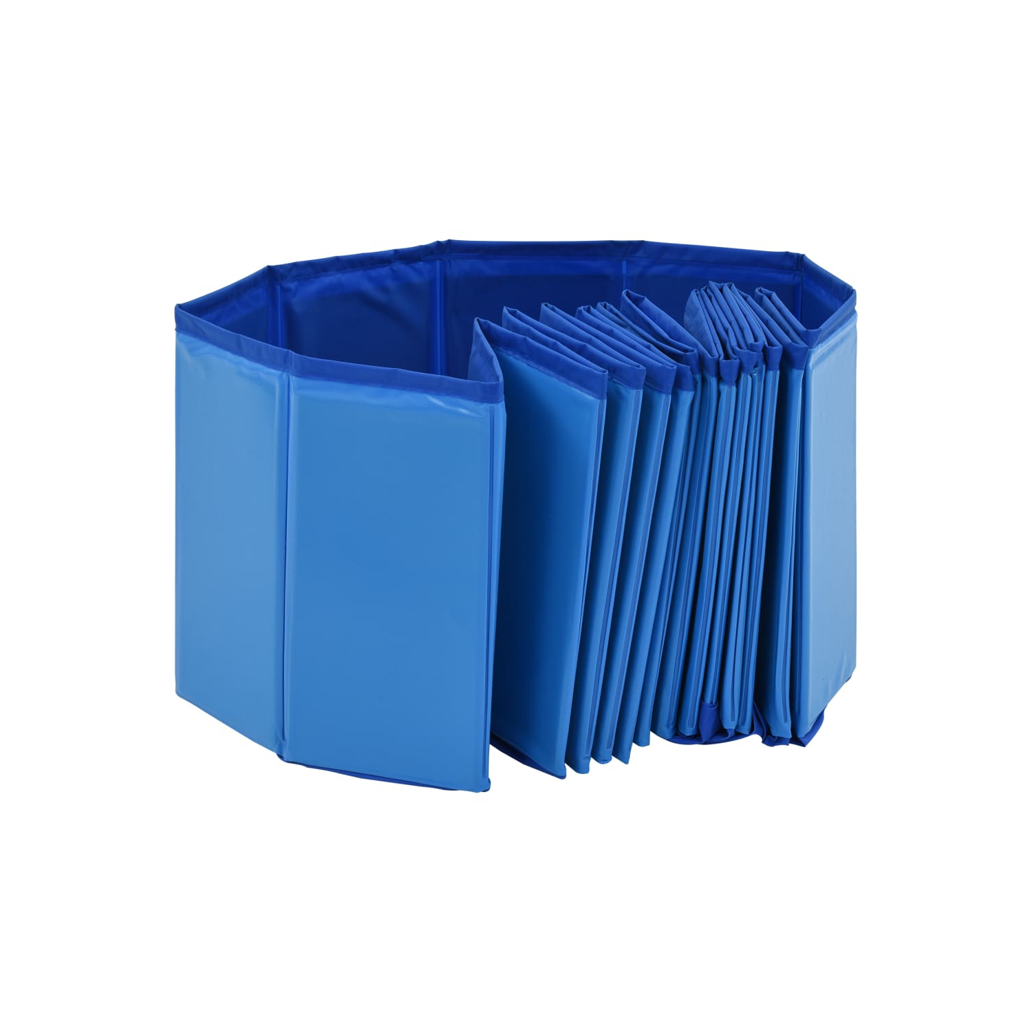 vidaXL Foldable Dog Swimming Pool Blue 63"x11.8" PVC