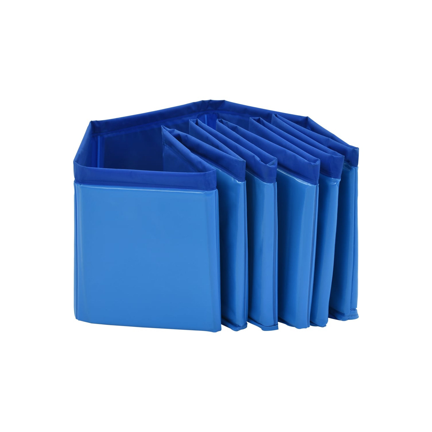 vidaXL Foldable Dog Swimming Pool Blue 31.5"x7.9" PVC