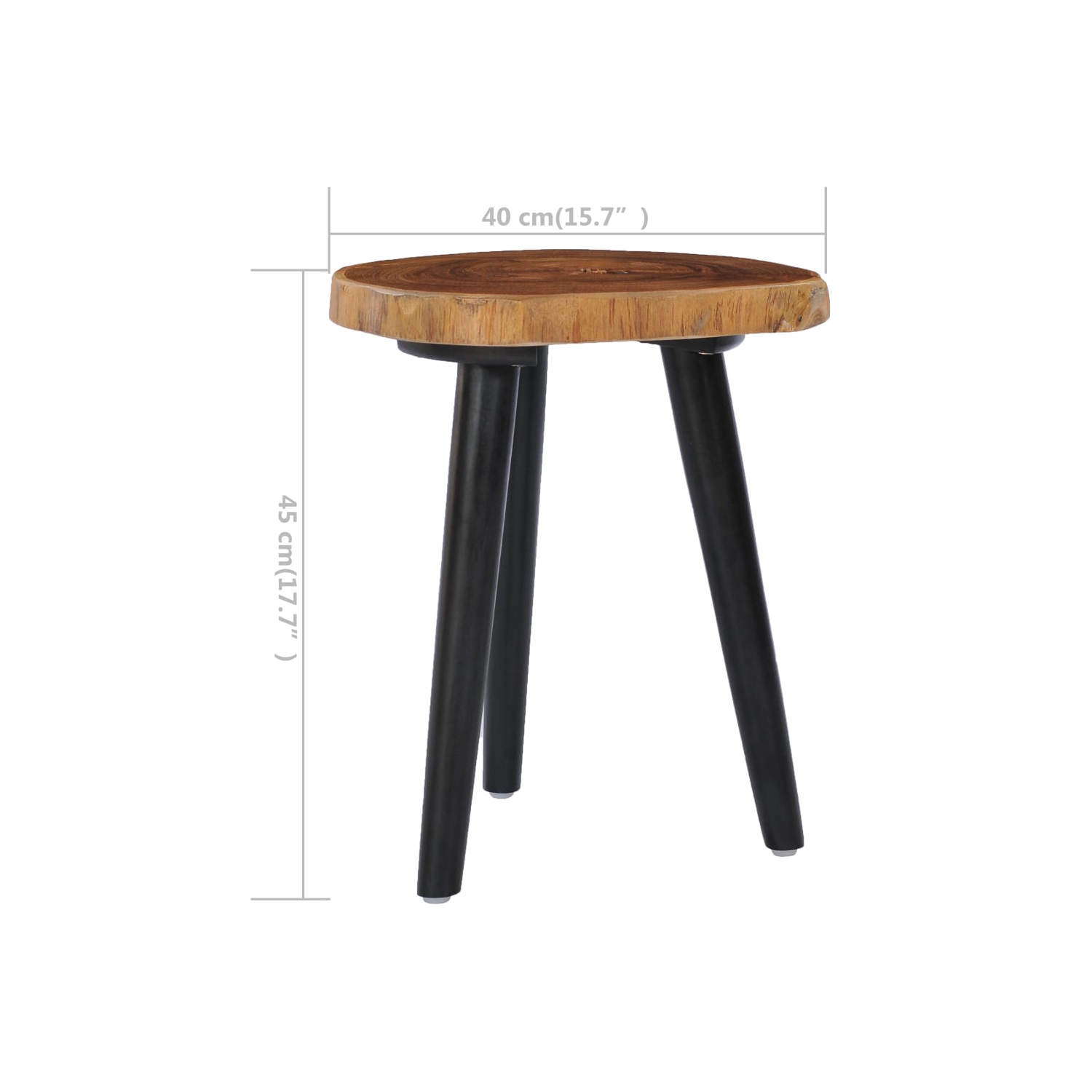 vidaXL Coffee Table 15.7"x17.7" Solid Teak