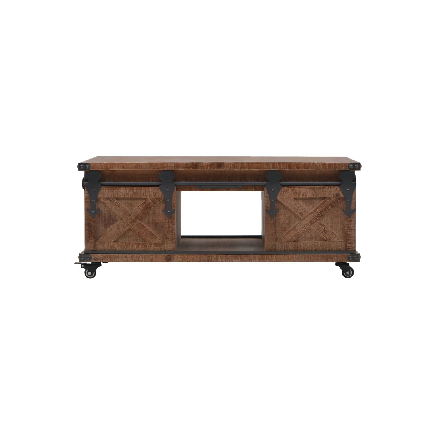 vidaXL Coffee Table Solid Fir Wood 35.8"x20.1"x15" Brown