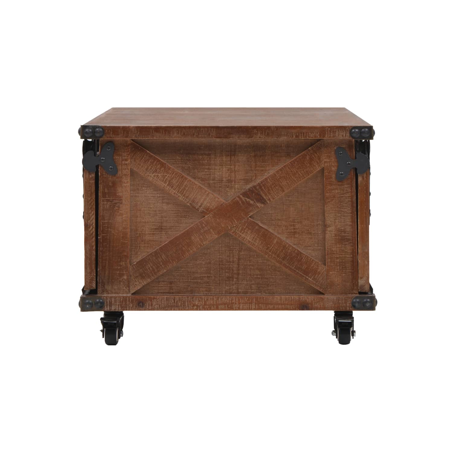 vidaXL Coffee Table Solid Fir Wood 35.8"x20.1"x15" Brown