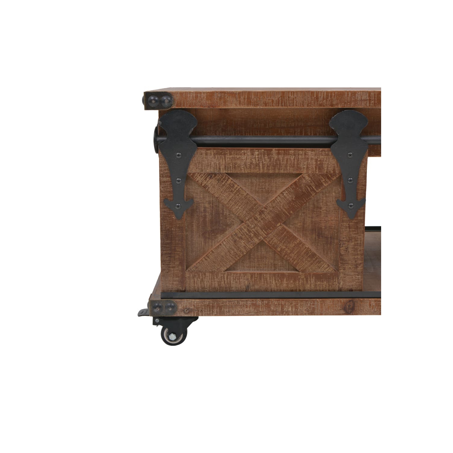 vidaXL Coffee Table Solid Fir Wood 35.8"x20.1"x15" Brown