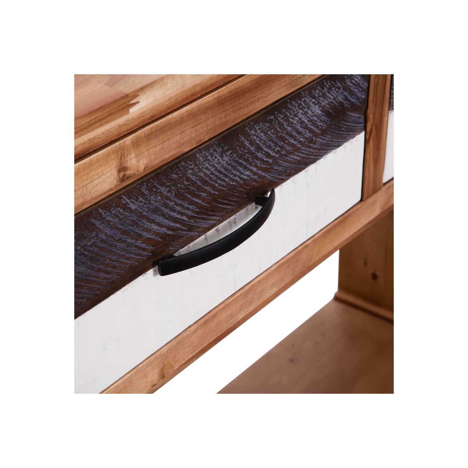 vidaXL Console Table Solid Acacia Wood 33.9"x11.8"x29.5"