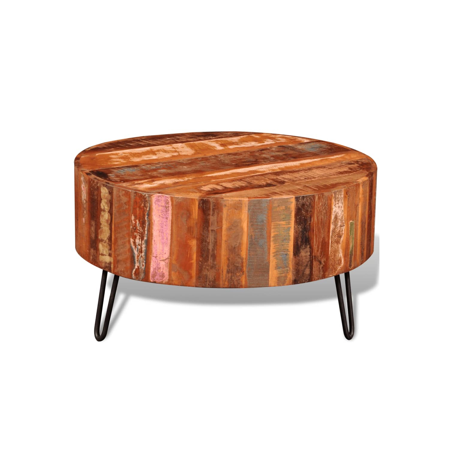 vidaXL Coffee Table Solid Reclaimed Wood Round