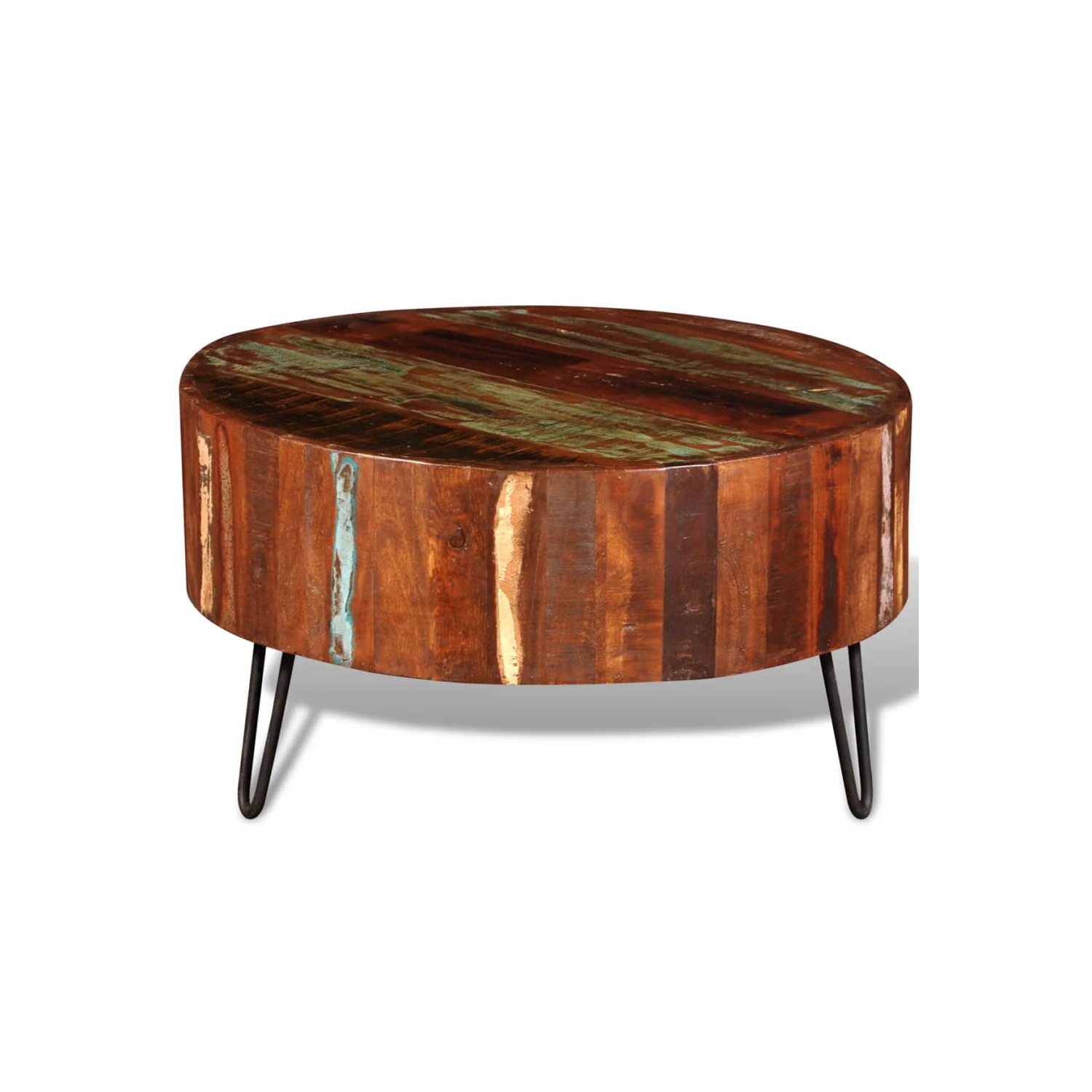 vidaXL Coffee Table Solid Reclaimed Wood Round