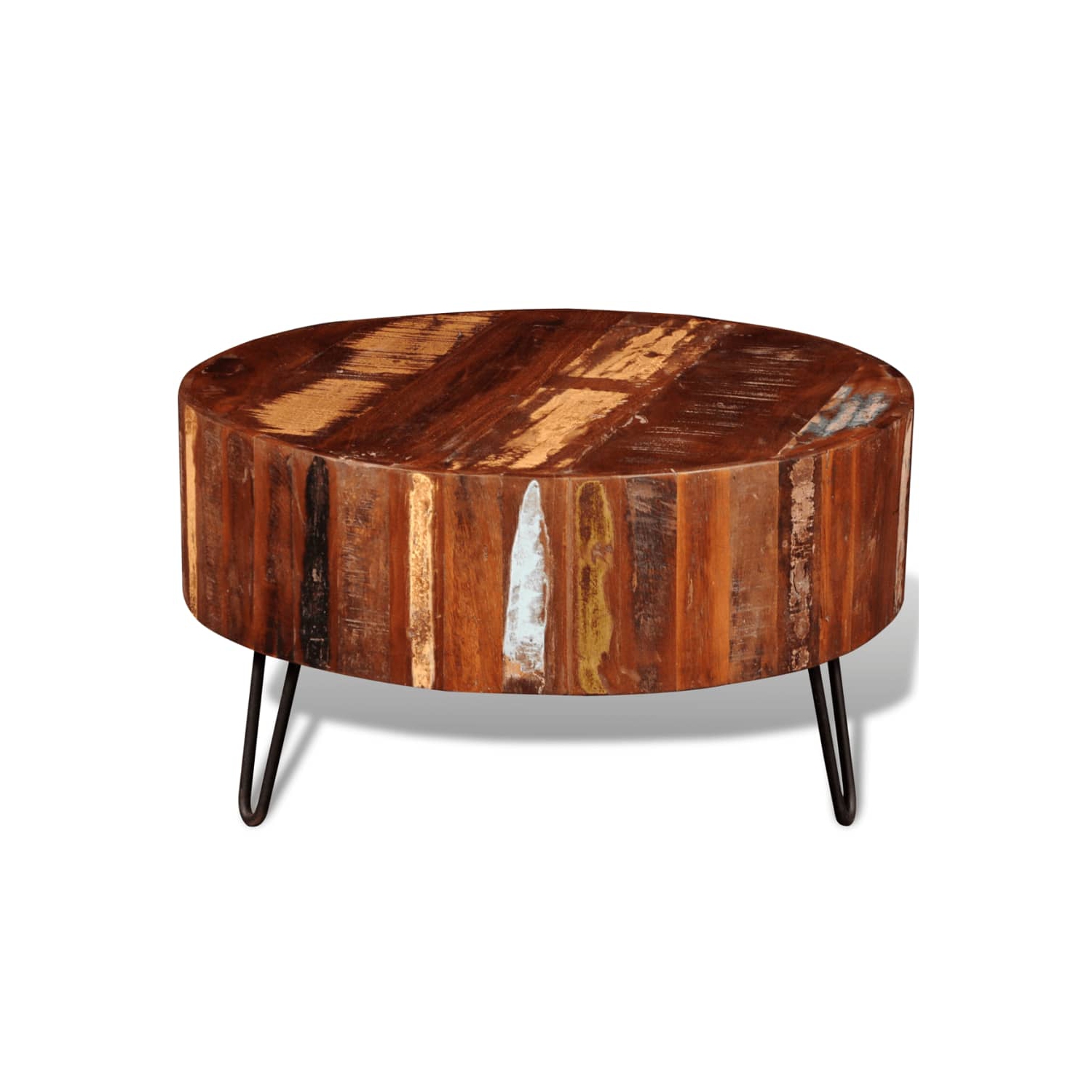 vidaXL Coffee Table Solid Reclaimed Wood Round