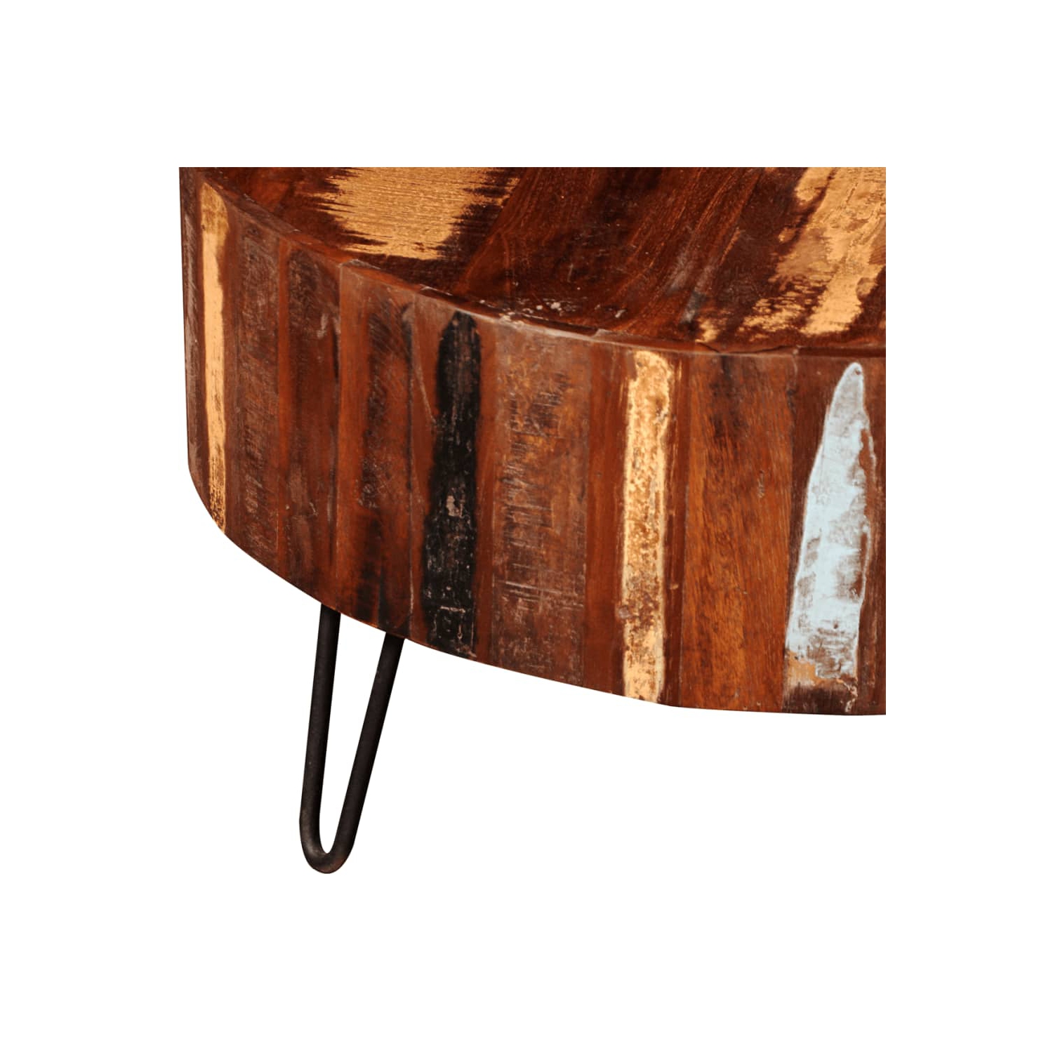 vidaXL Coffee Table Solid Reclaimed Wood Round