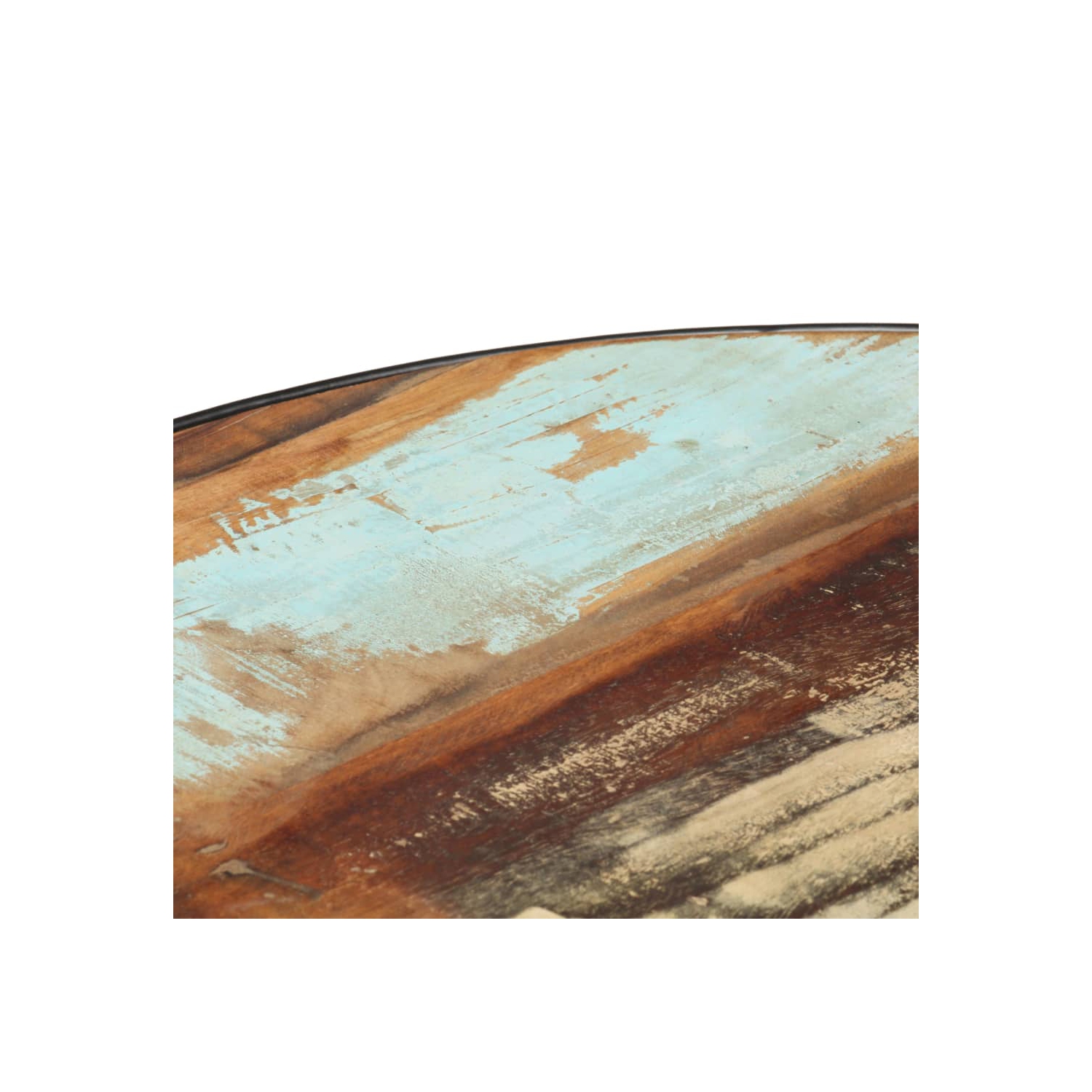 vidaXL Coffee Table Black 26.8"x26.8"x14.2" Solid Reclaimed Wood