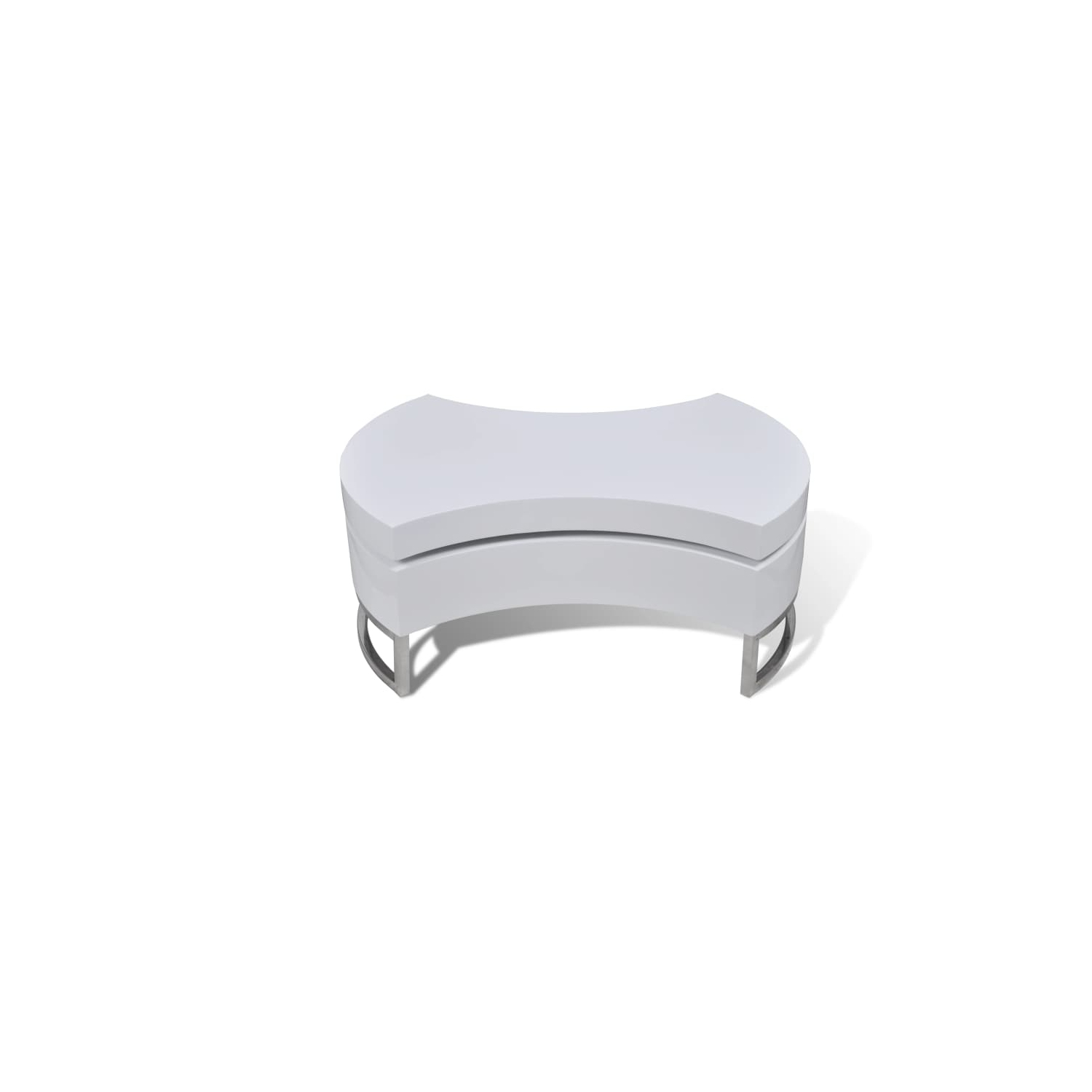 Coffee Table Shape-Adjustable High Gloss White