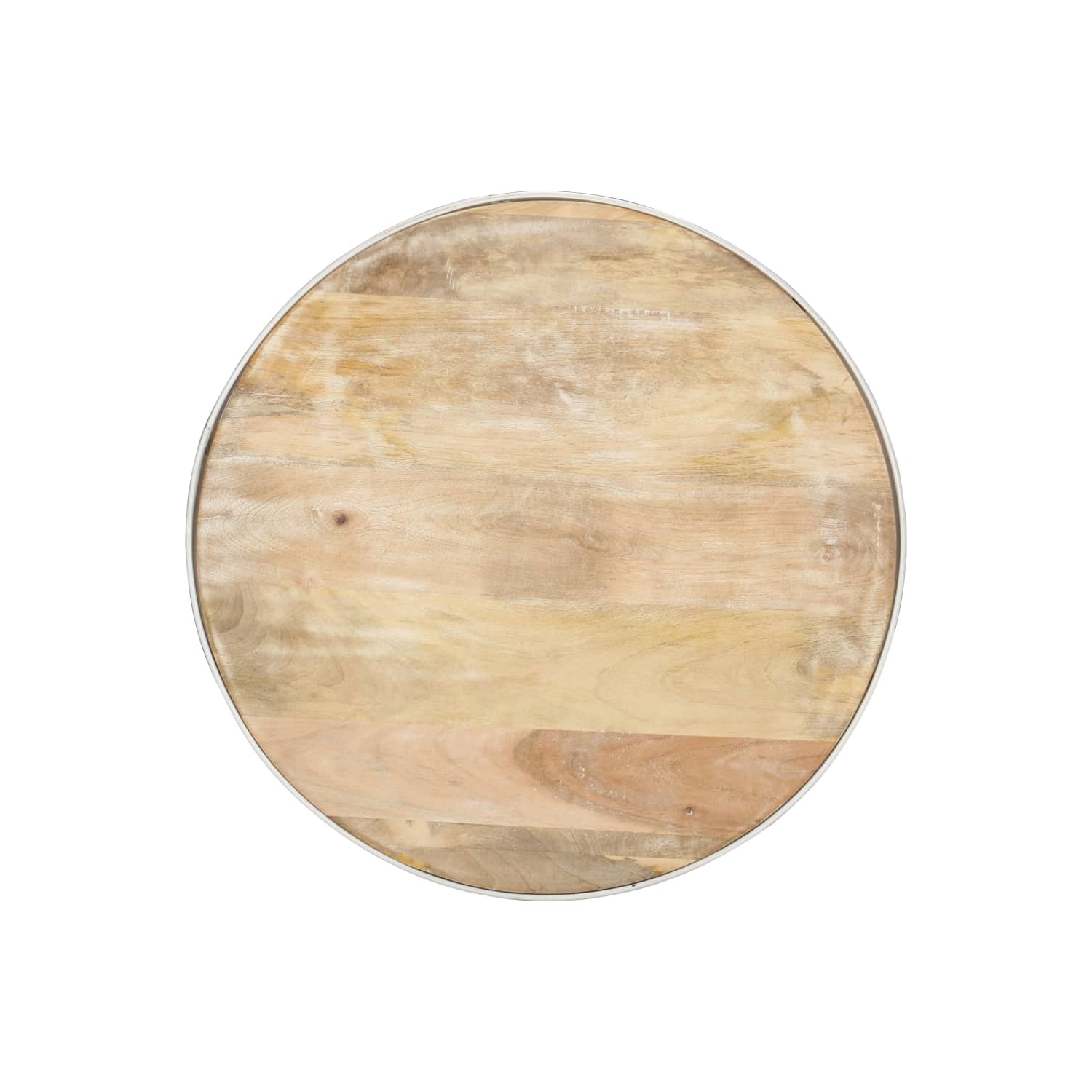 Table basse VidaXL en bois de manguier massif, 26.8 x 26,8 x 14,2 po, blanc