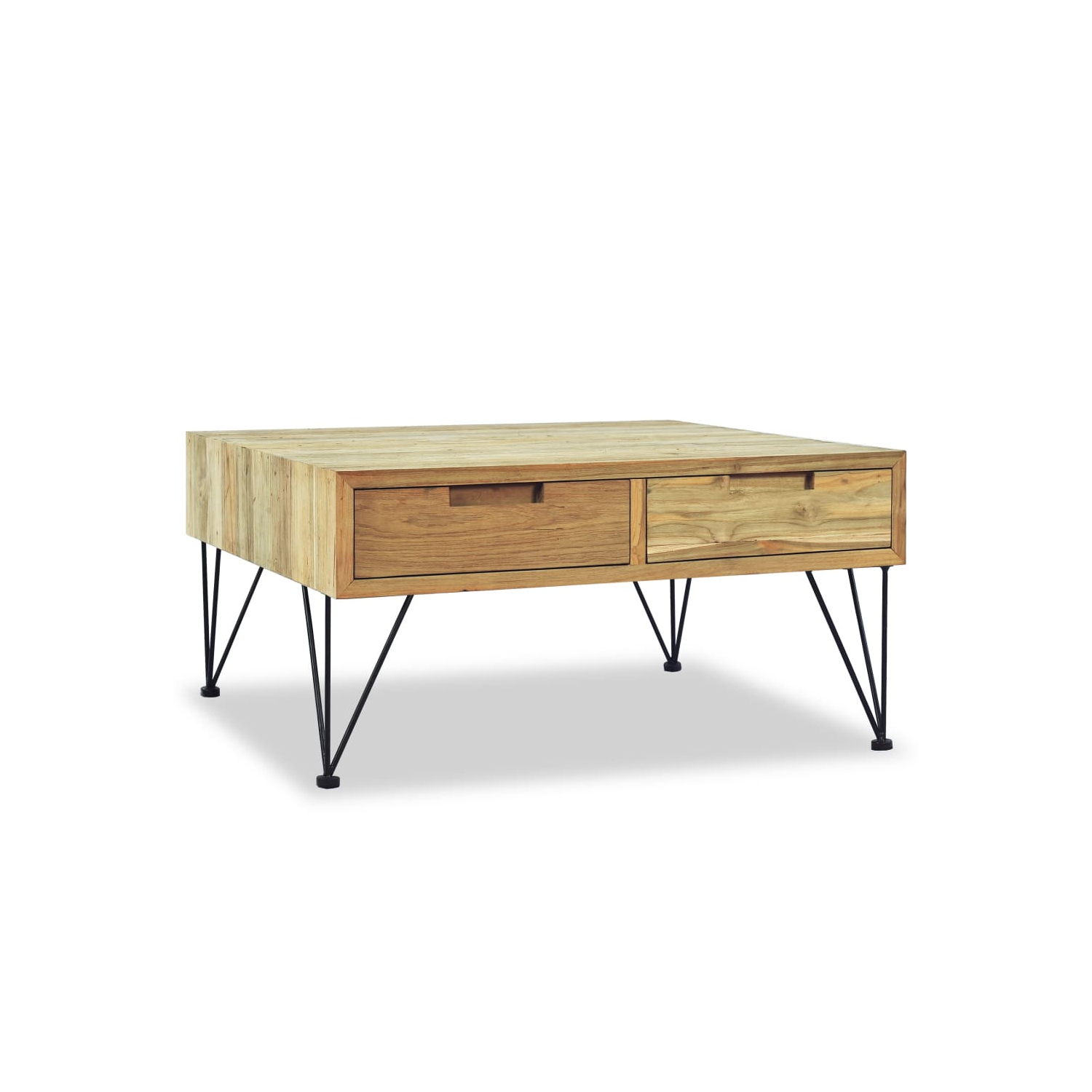 Table basse VidaXL de 31.5 x 31,5 x 15,7 po, teck massif