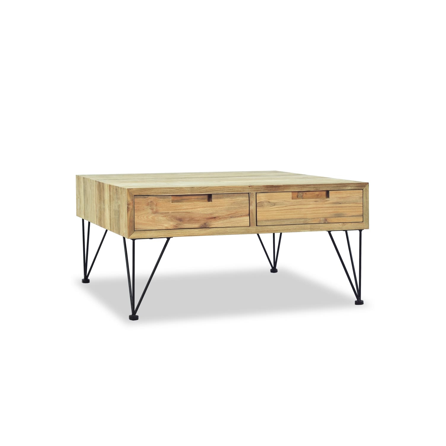 Table basse VidaXL de 31.5 x 31,5 x 15,7 po, teck massif