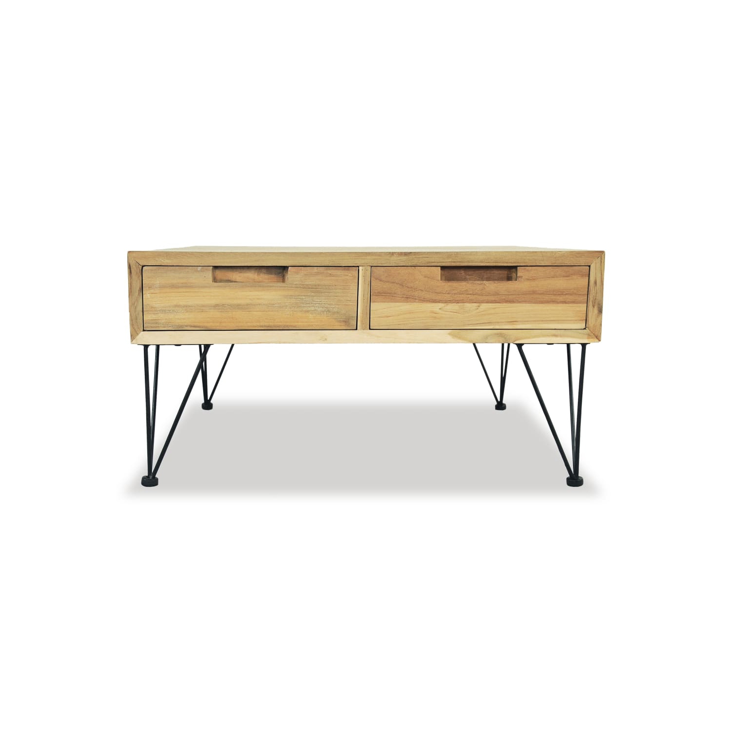 Table basse VidaXL de 31.5 x 31,5 x 15,7 po, teck massif