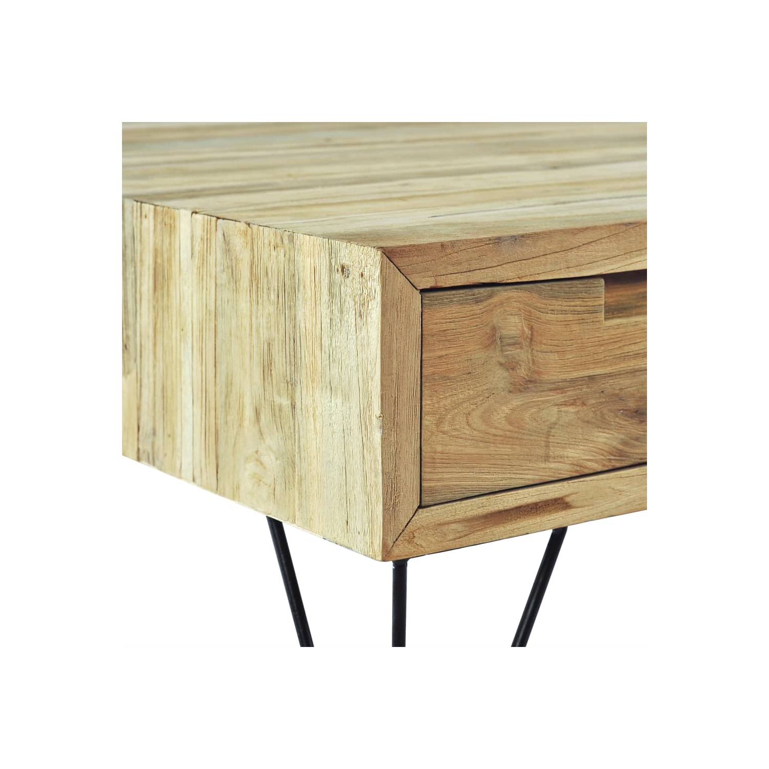 Table basse VidaXL de 31.5 x 31,5 x 15,7 po, teck massif