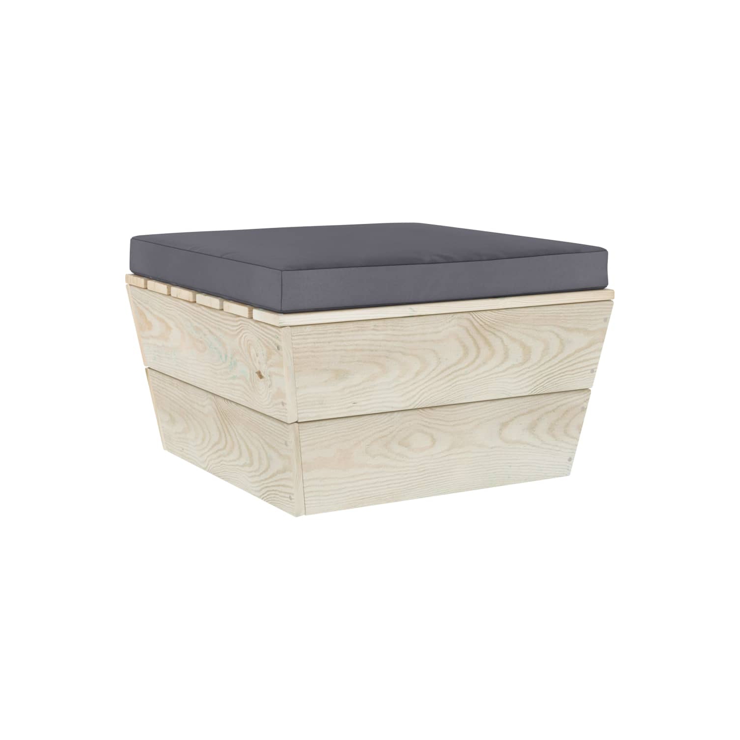 vidaXL Floor Pallet Cushion 23.6"x23.6"x2.4" Anthracite Fabric