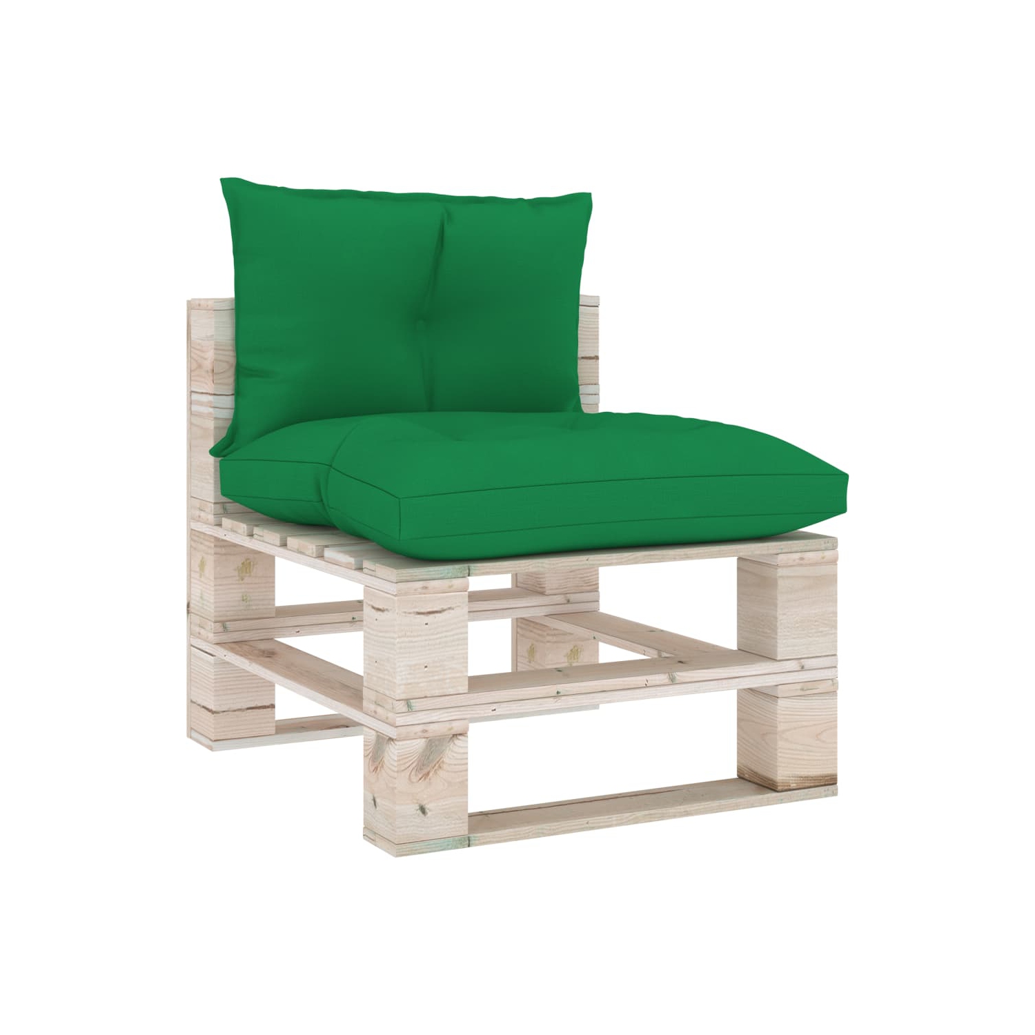 vidaXL Pallet Sofa Cushions 2 pcs Green Fabric