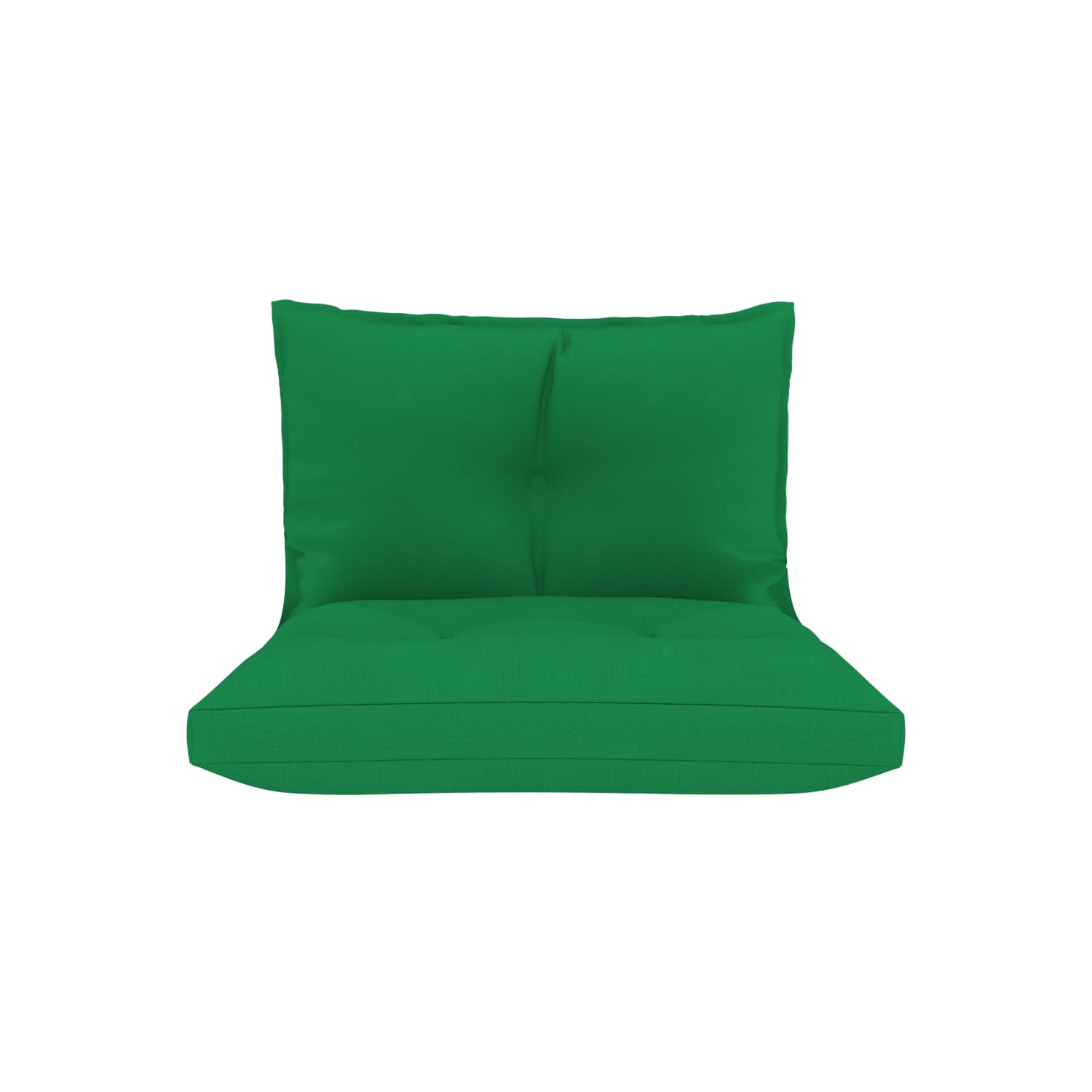 vidaXL Pallet Sofa Cushions 2 pcs Green Fabric