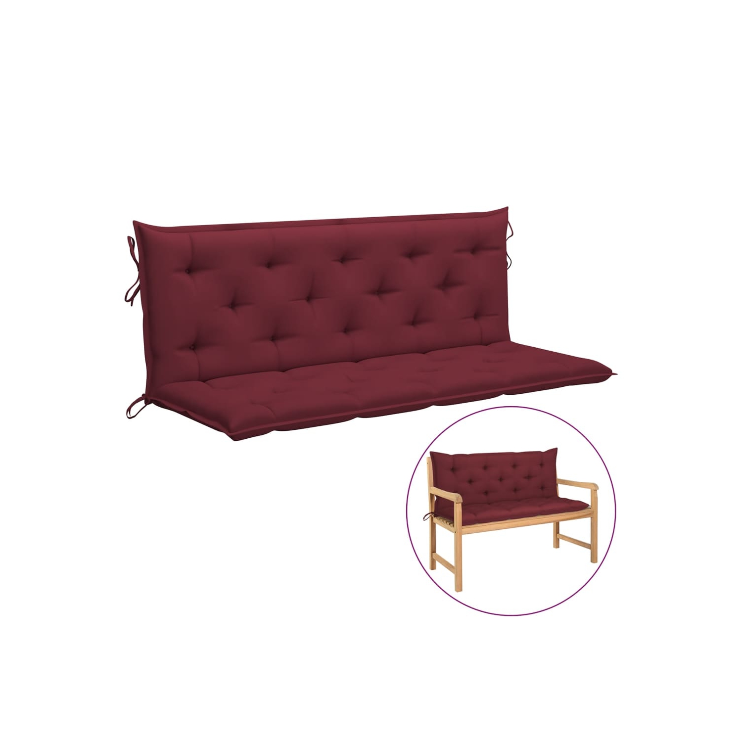 vidaXL Cushion for Swing Chair Wine Red 59.1 Fabric"