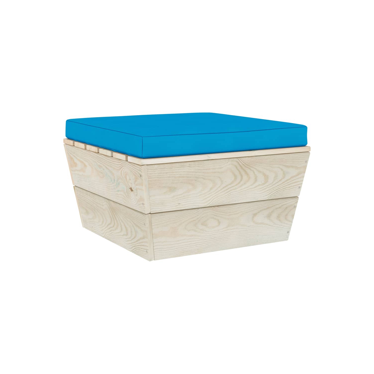 vidaXL Pallet Ottoman Cushion Light Blue Fabric
